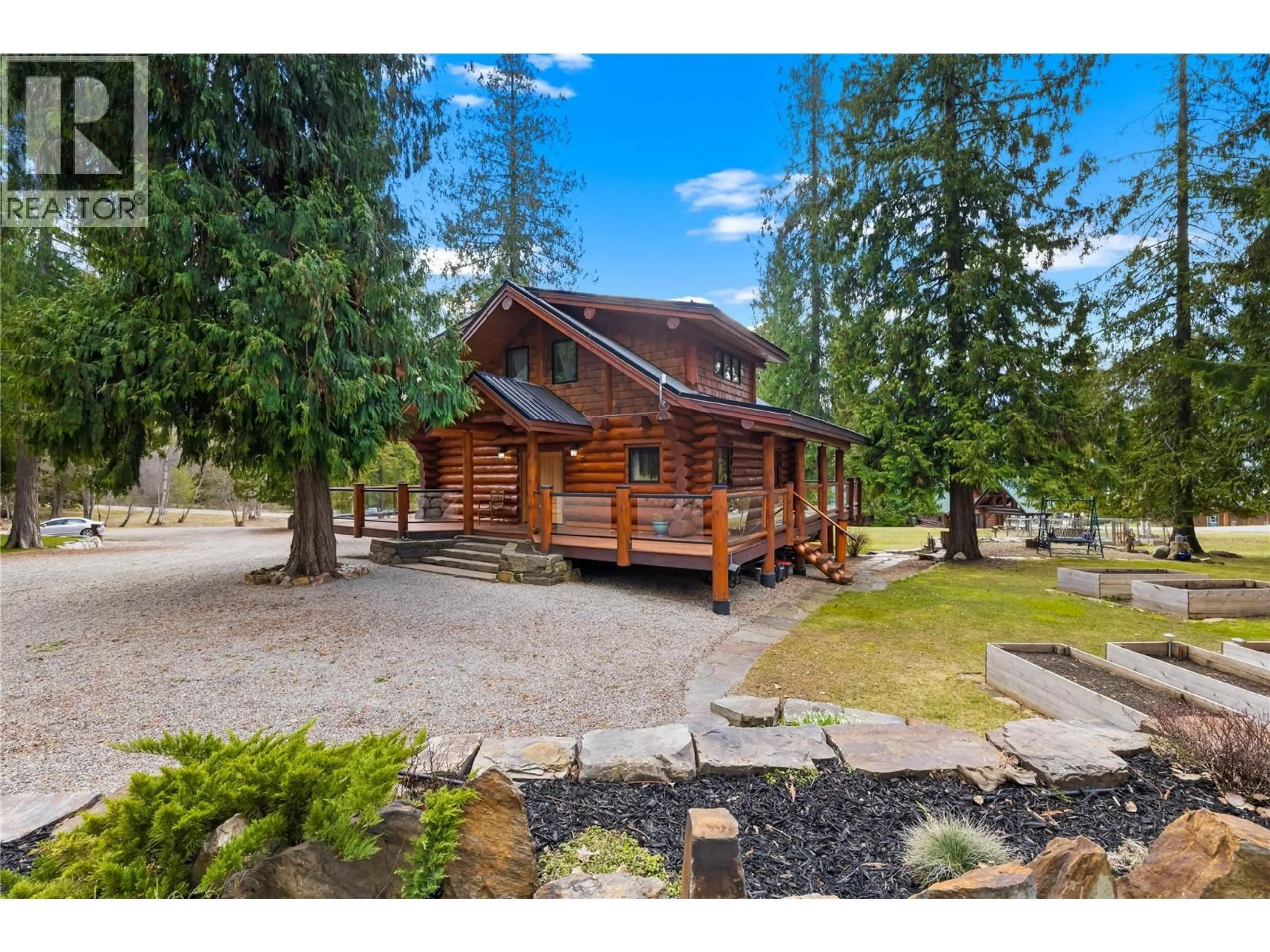 A pic from outside/outdoor area/front of a property/back of a property/a pic from drone, unknown for 14308 MAIA LANE, Gray Creek British Columbia V0B1S0