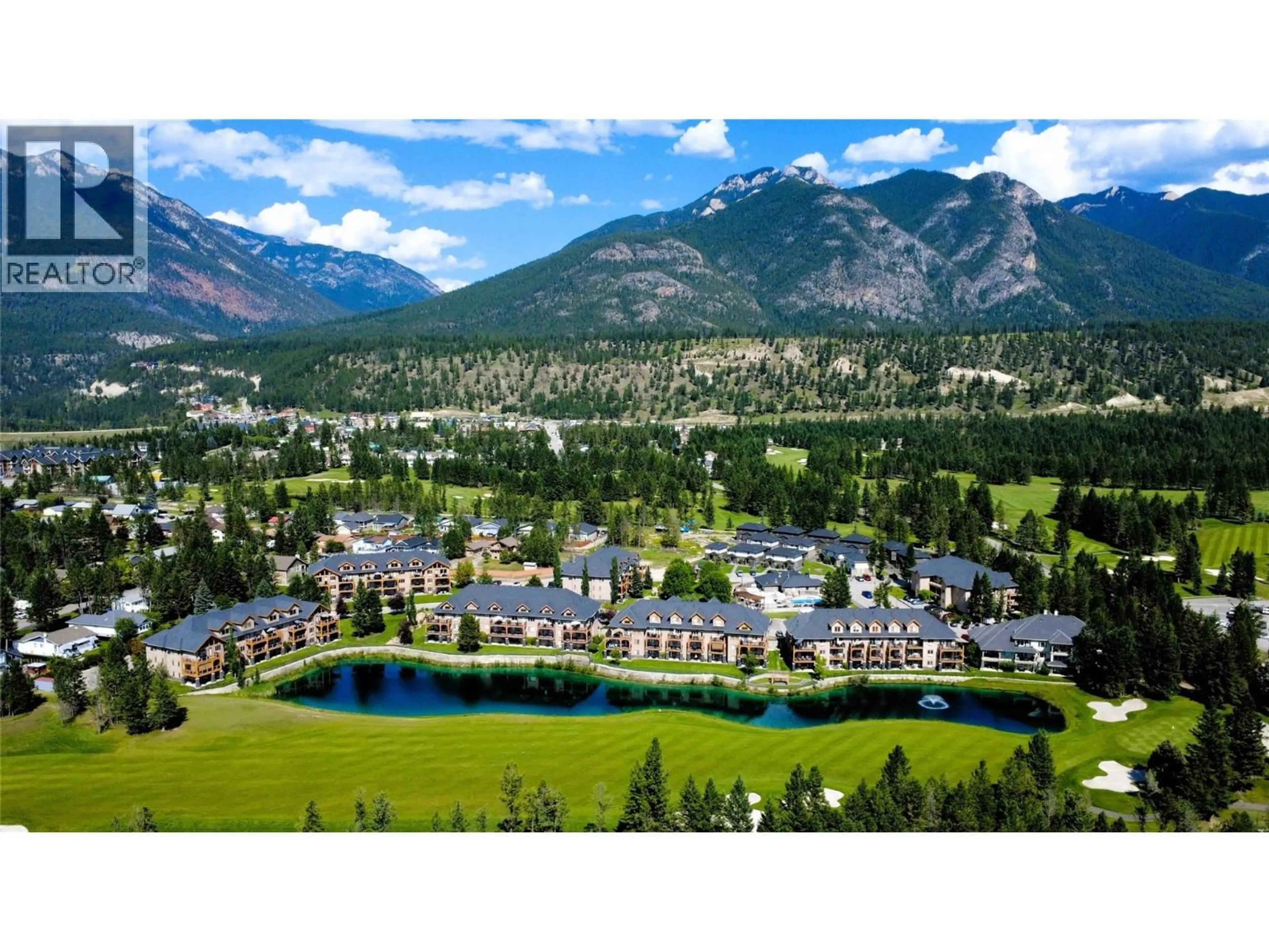 A pic from outside/outdoor area/front of a property/back of a property/a pic from drone, mountain view for 624C - 600 BIGHORN BOULEVARD, Radium Hot Springs British Columbia V0A1M0