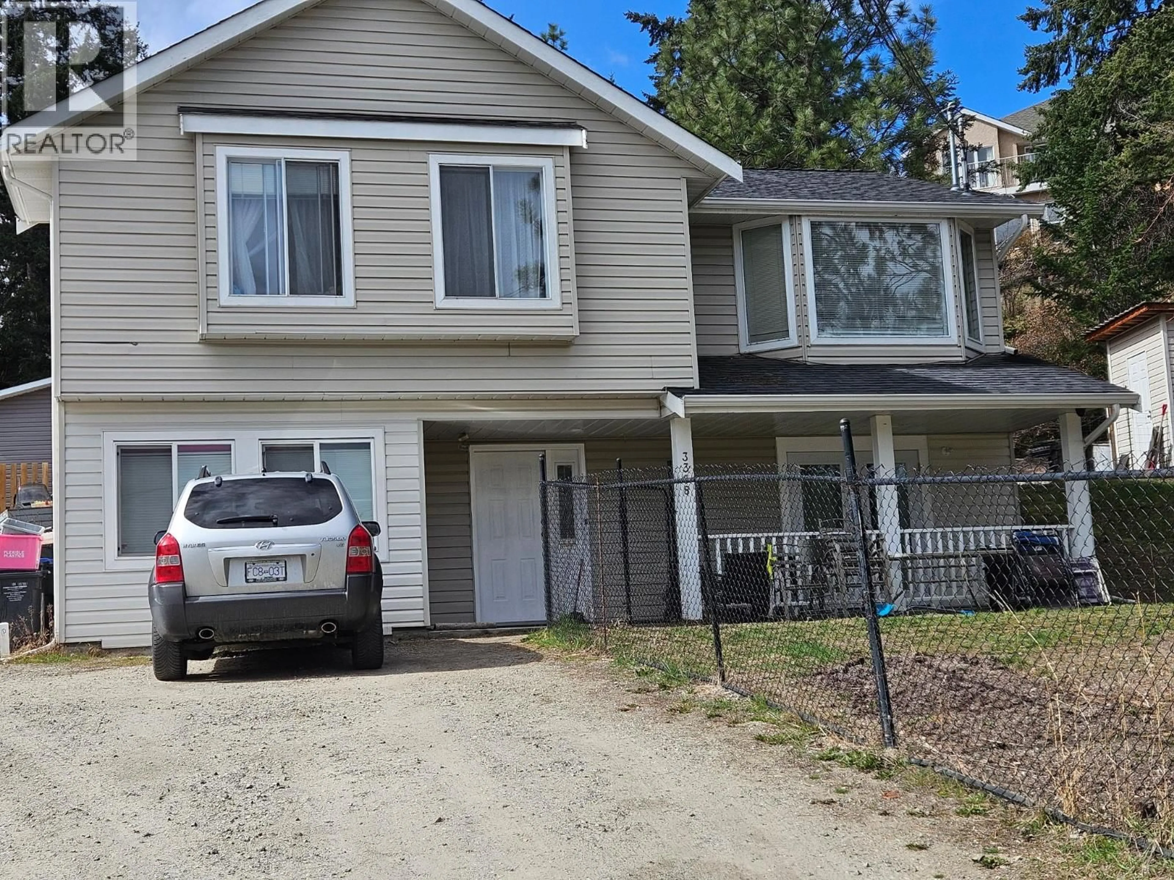 Home with vinyl exterior material, street for 3368 MCIVER ROAD, West Kelowna British Columbia V4T1G7