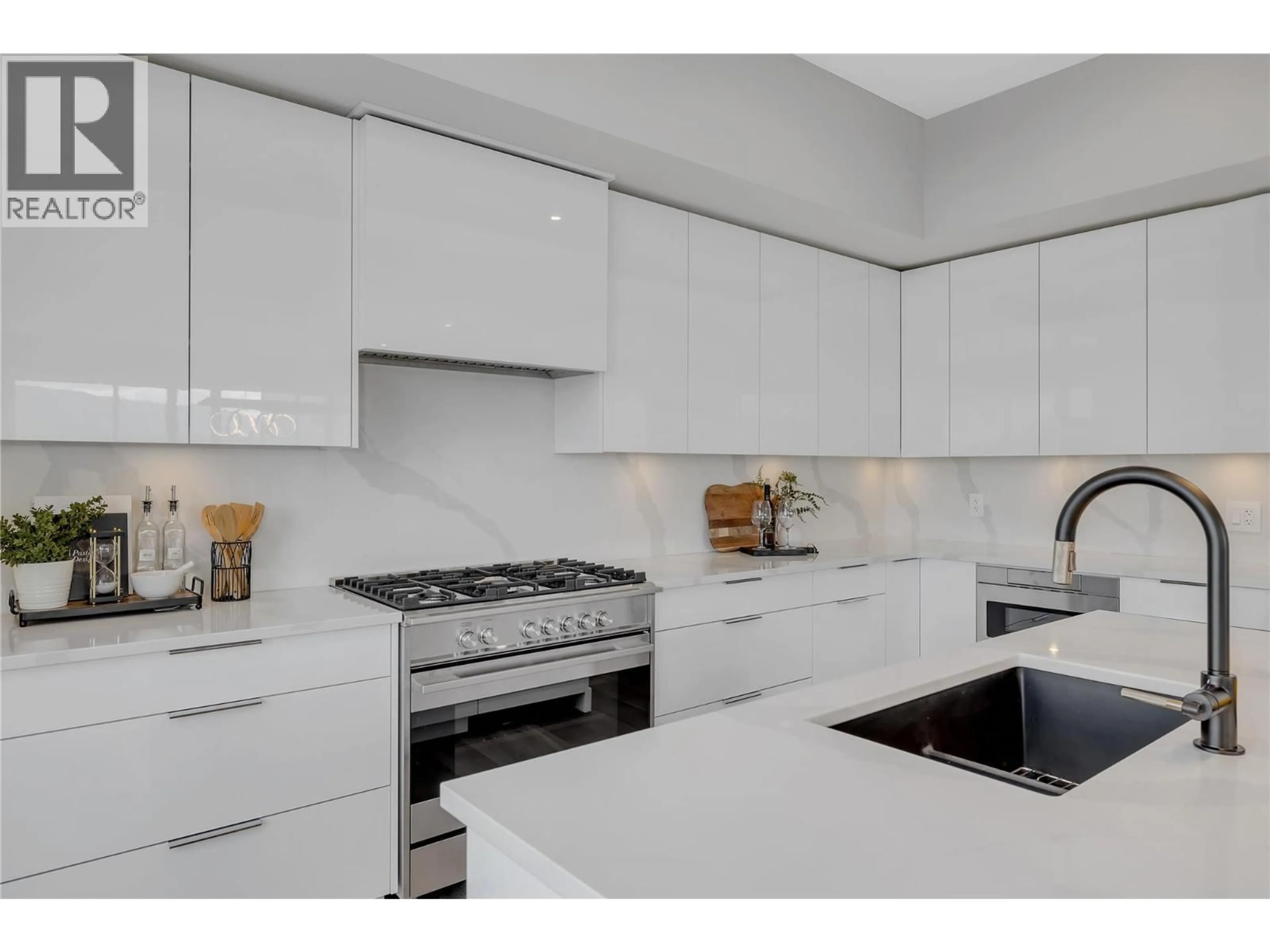 Contemporary kitchen, ceramic/tile floor for 601C - 3642 MISSION SPRINGS DRIVE, Kelowna British Columbia V1W0E1