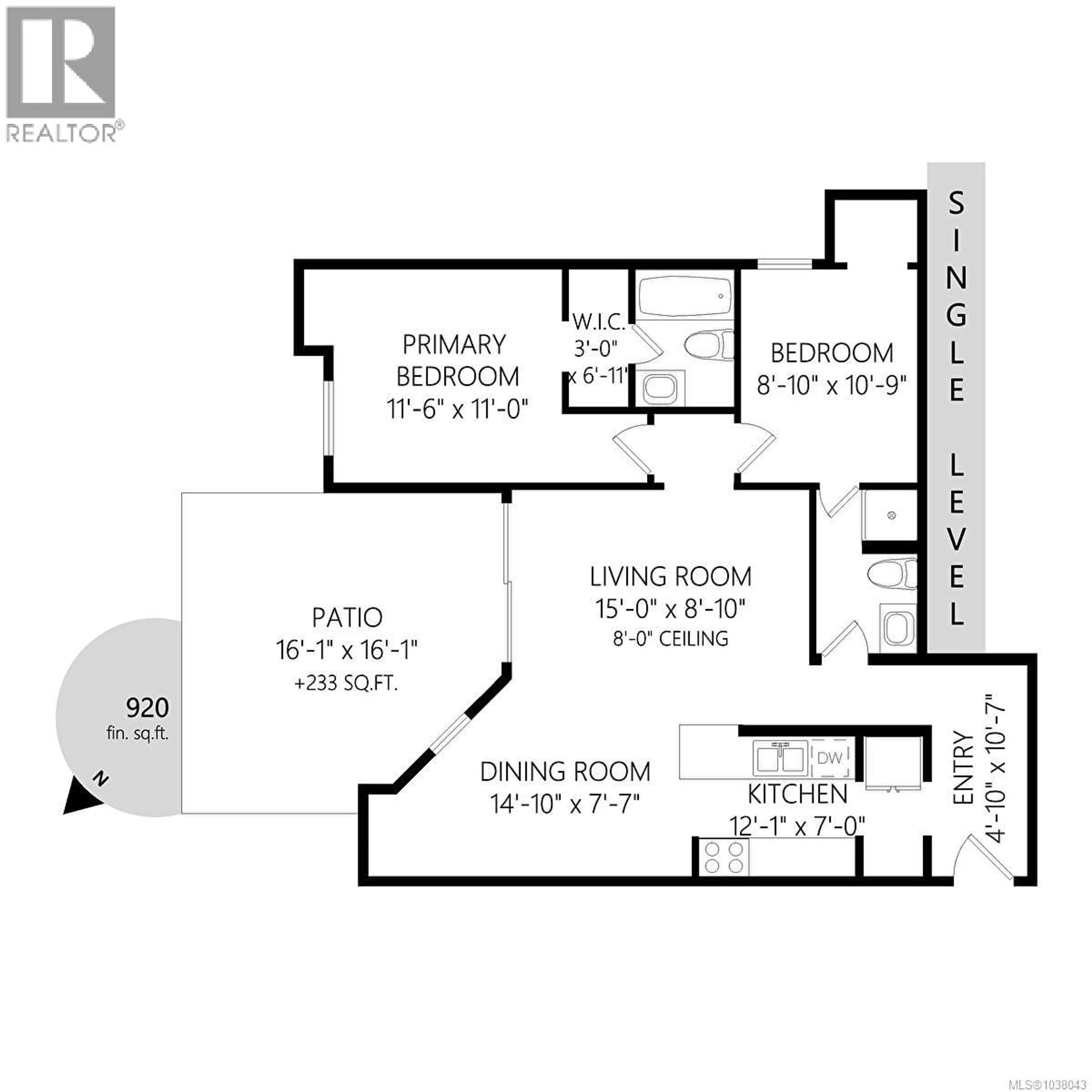 Floor plan for 102 - 1745 LEIGHTON ROAD, Victoria British Columbia V8R6R6