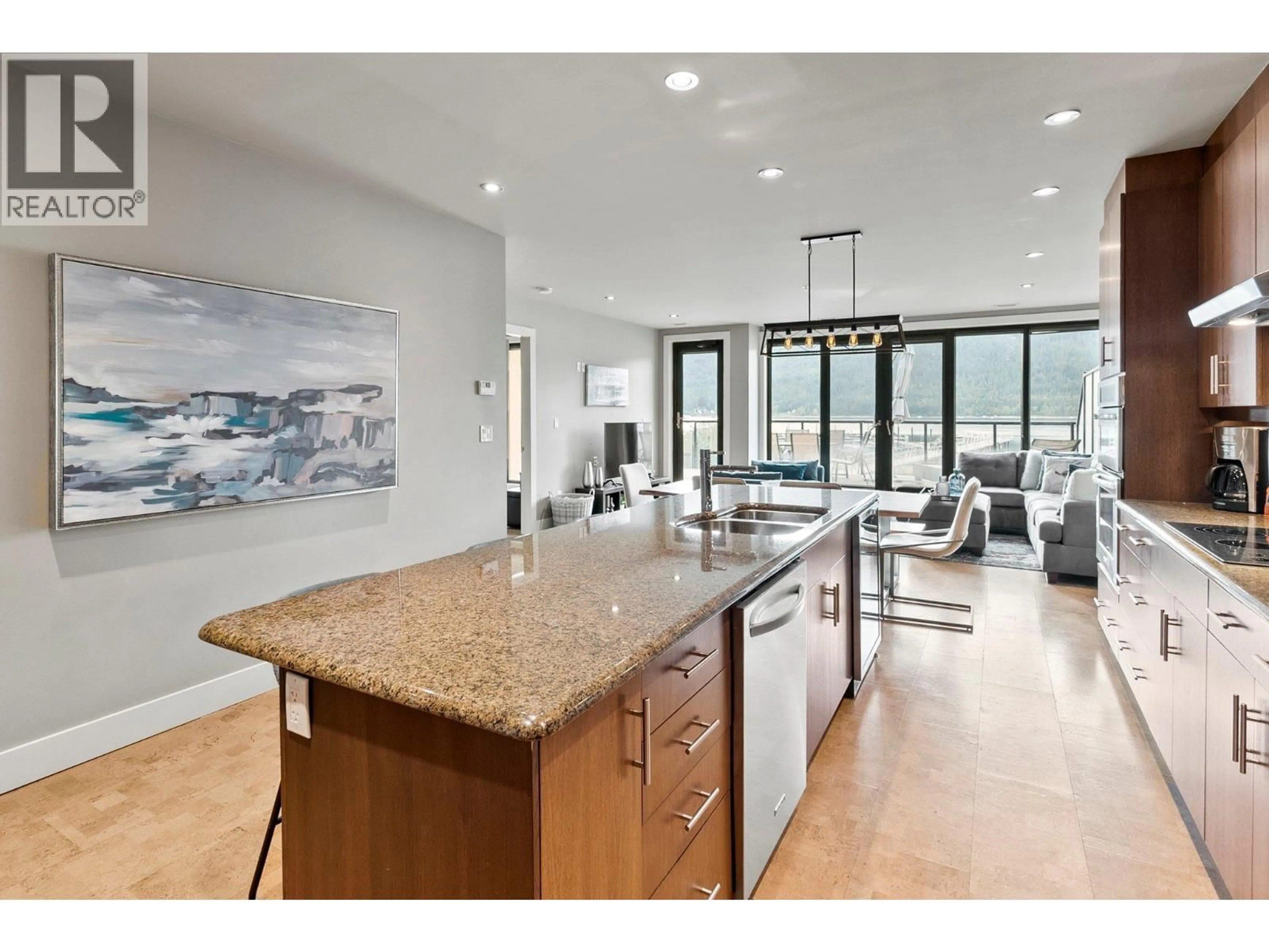 Open concept kitchen, ceramic/tile floor for 105 - 326 MARA LAKE LANE, Sicamous British Columbia V0E2V1