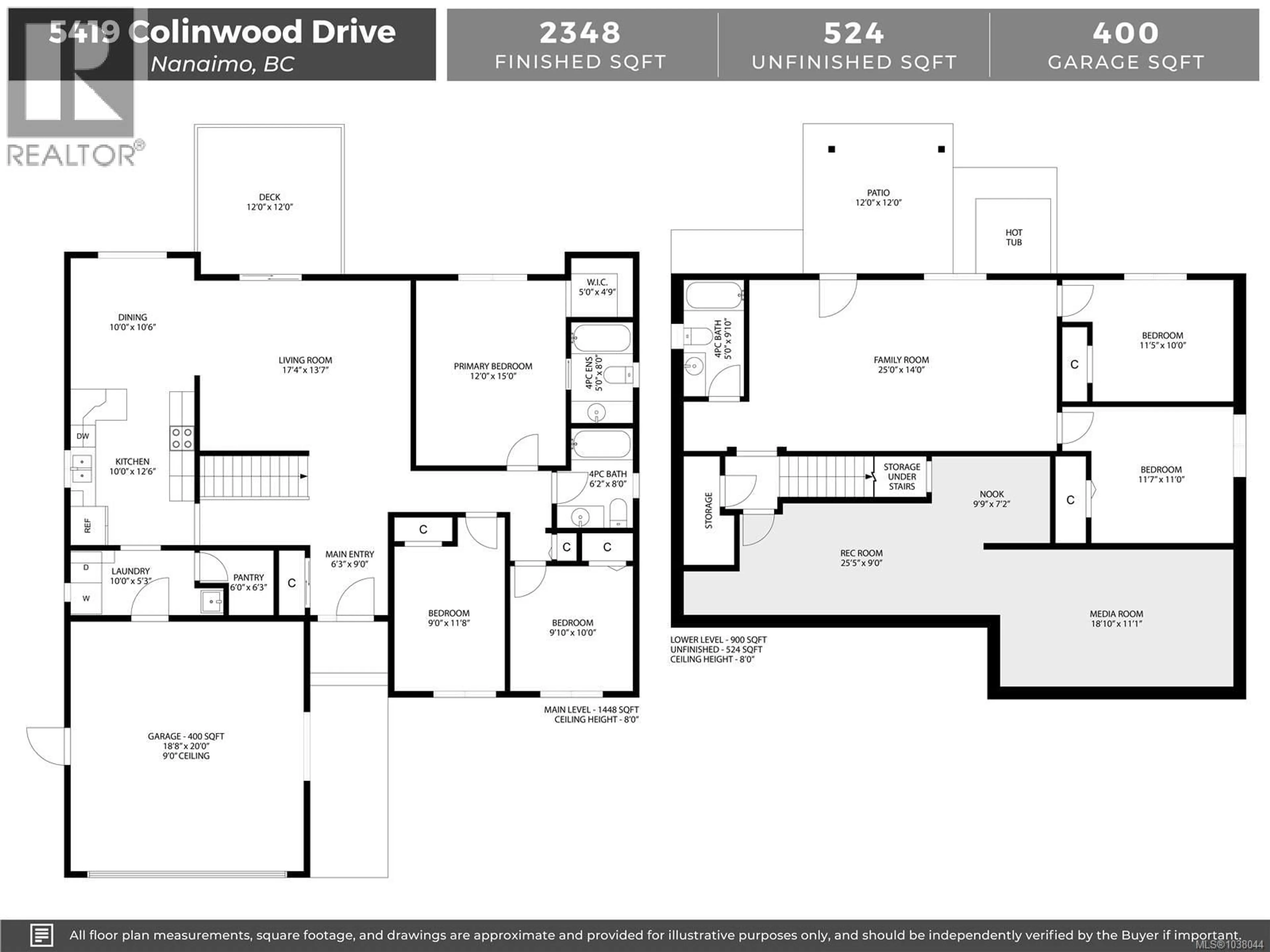 Floor plan for 5419 COLINWOOD DRIVE, Nanaimo British Columbia V9T6G2