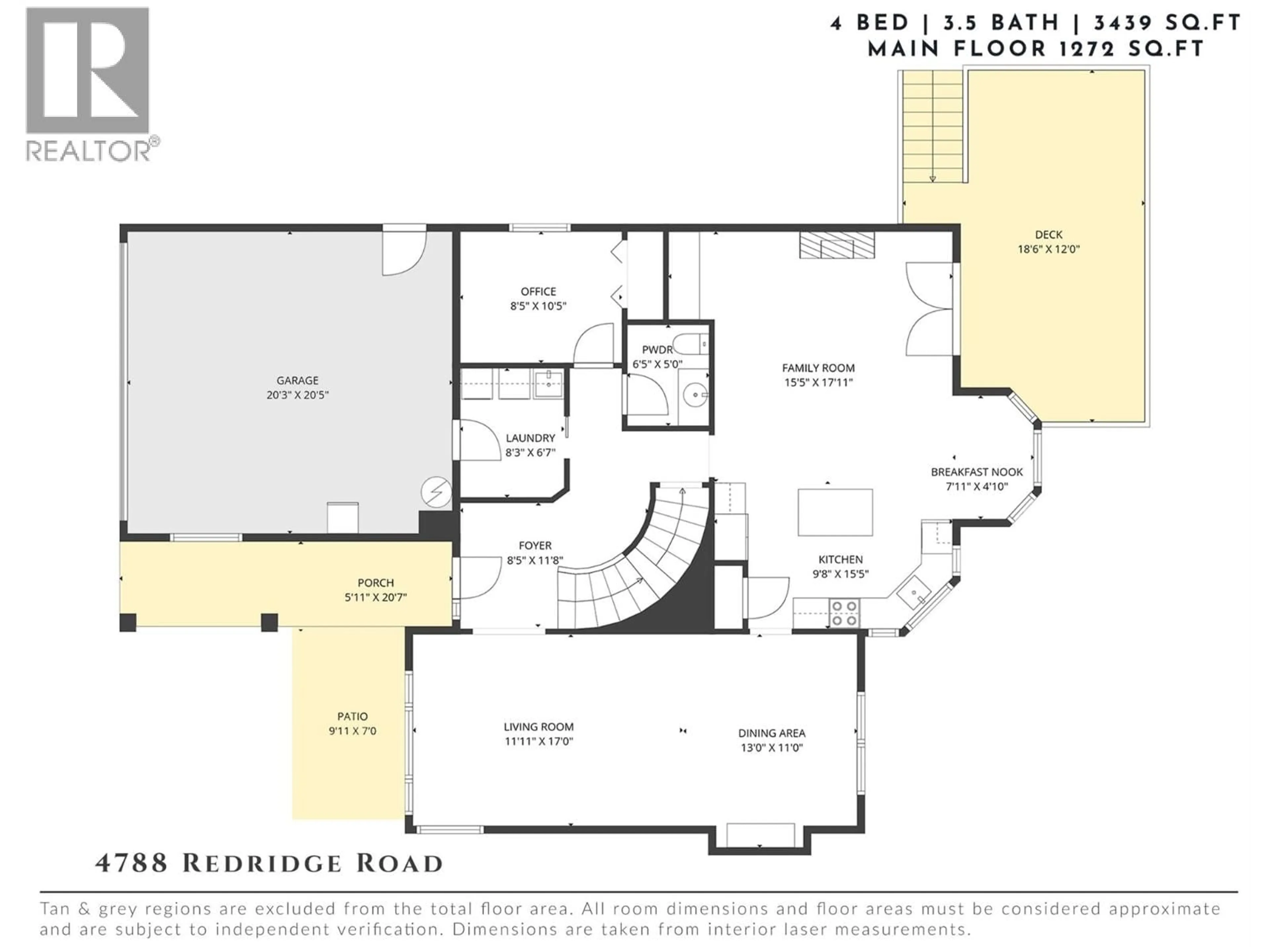 Floor plan for 4788 REDRIDGE ROAD, Kelowna British Columbia V1W3A6