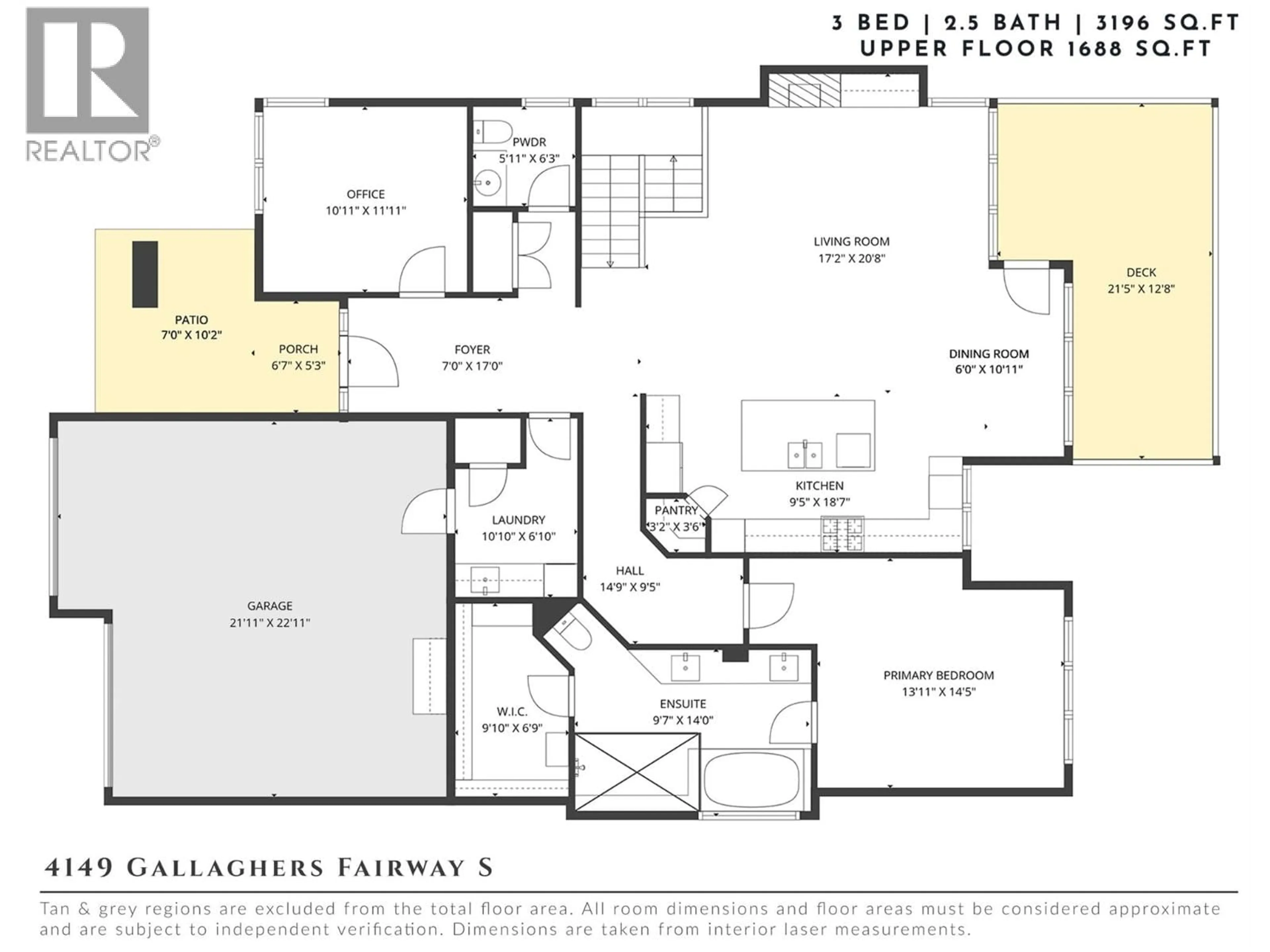 Floor plan for 4149 GALLAGHERS FAIRWAY SOUTH, Kelowna British Columbia V1W5G3