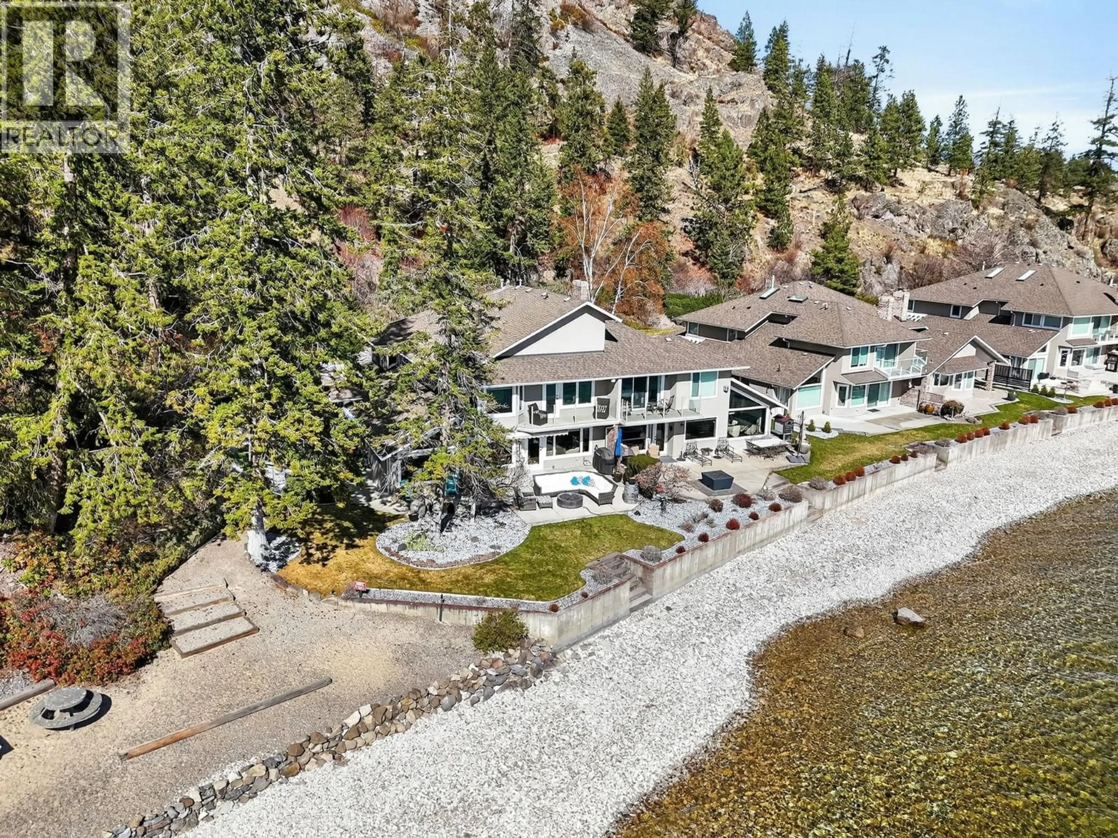 A pic from outside/outdoor area/front of a property/back of a property/a pic from drone, water/lake/river/ocean view for 8 - 2589 WHITWORTH ROAD, West Kelowna British Columbia V4T2K5