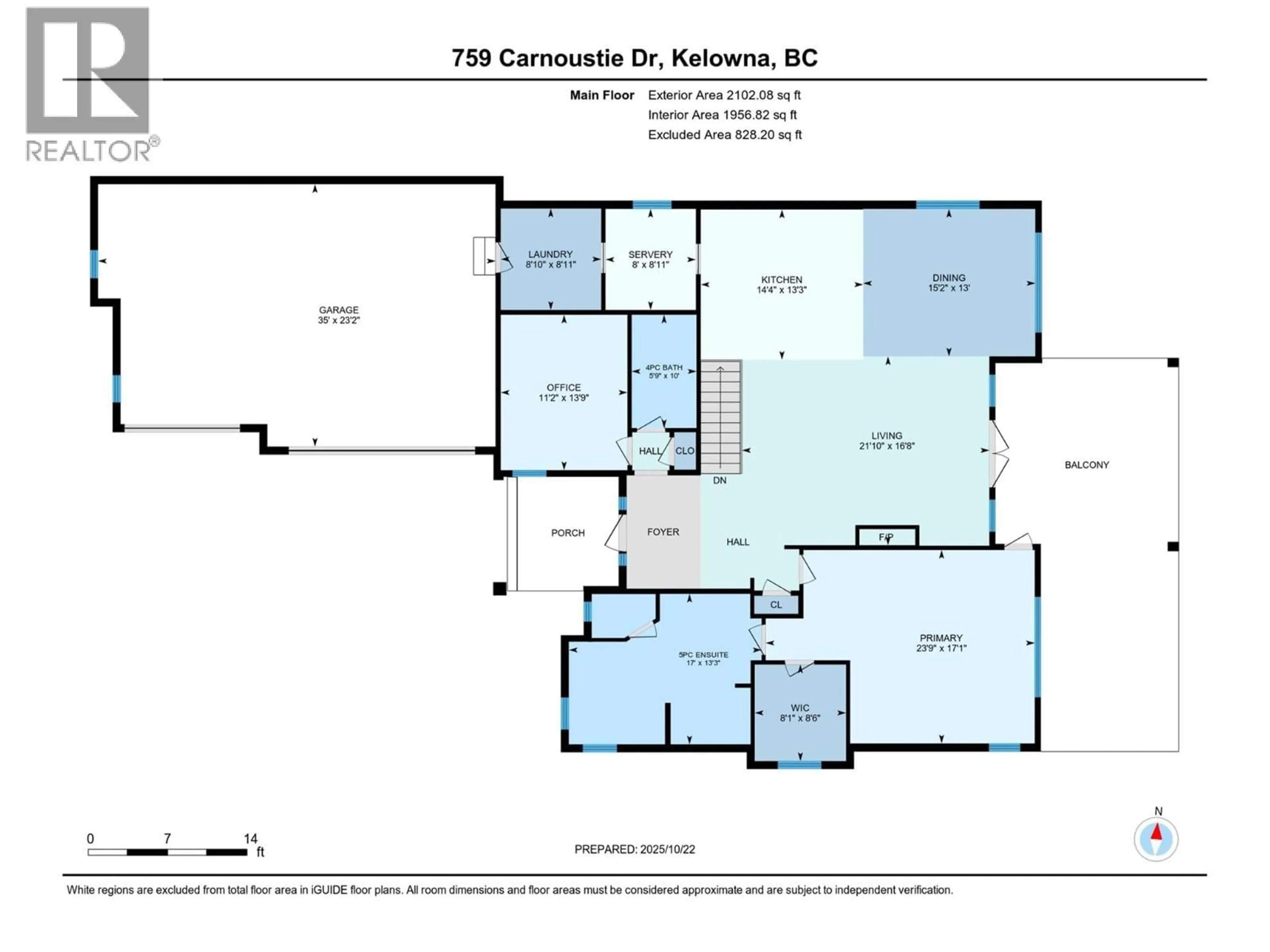 Floor plan for 759 CARNOUSTIE DRIVE, Kelowna British Columbia V1P1V2