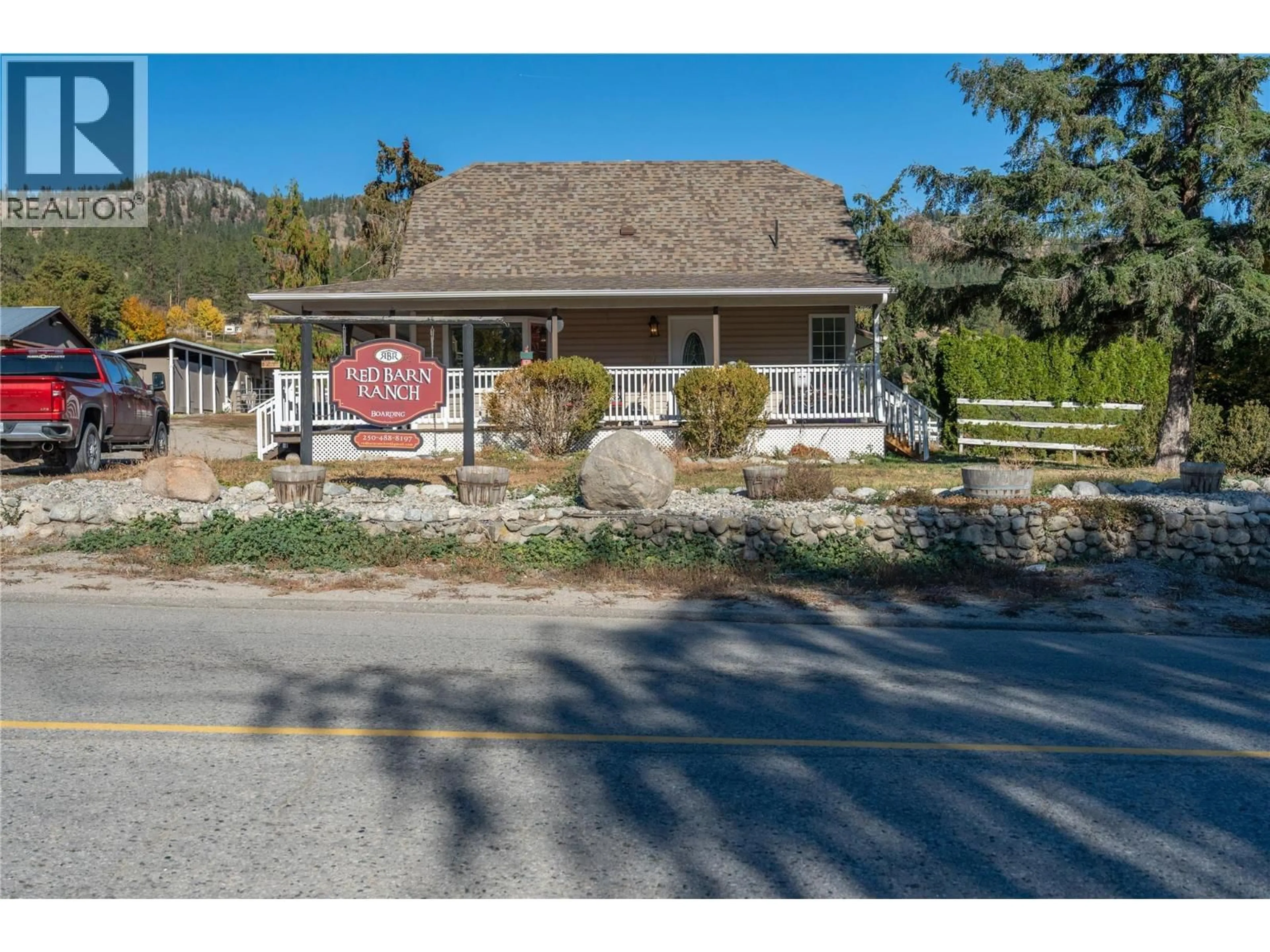 A pic from outside/outdoor area/front of a property/back of a property/a pic from drone, mountain view for 15902 PRAIRIE VALLEY ROAD, Summerland British Columbia V0H1Z0