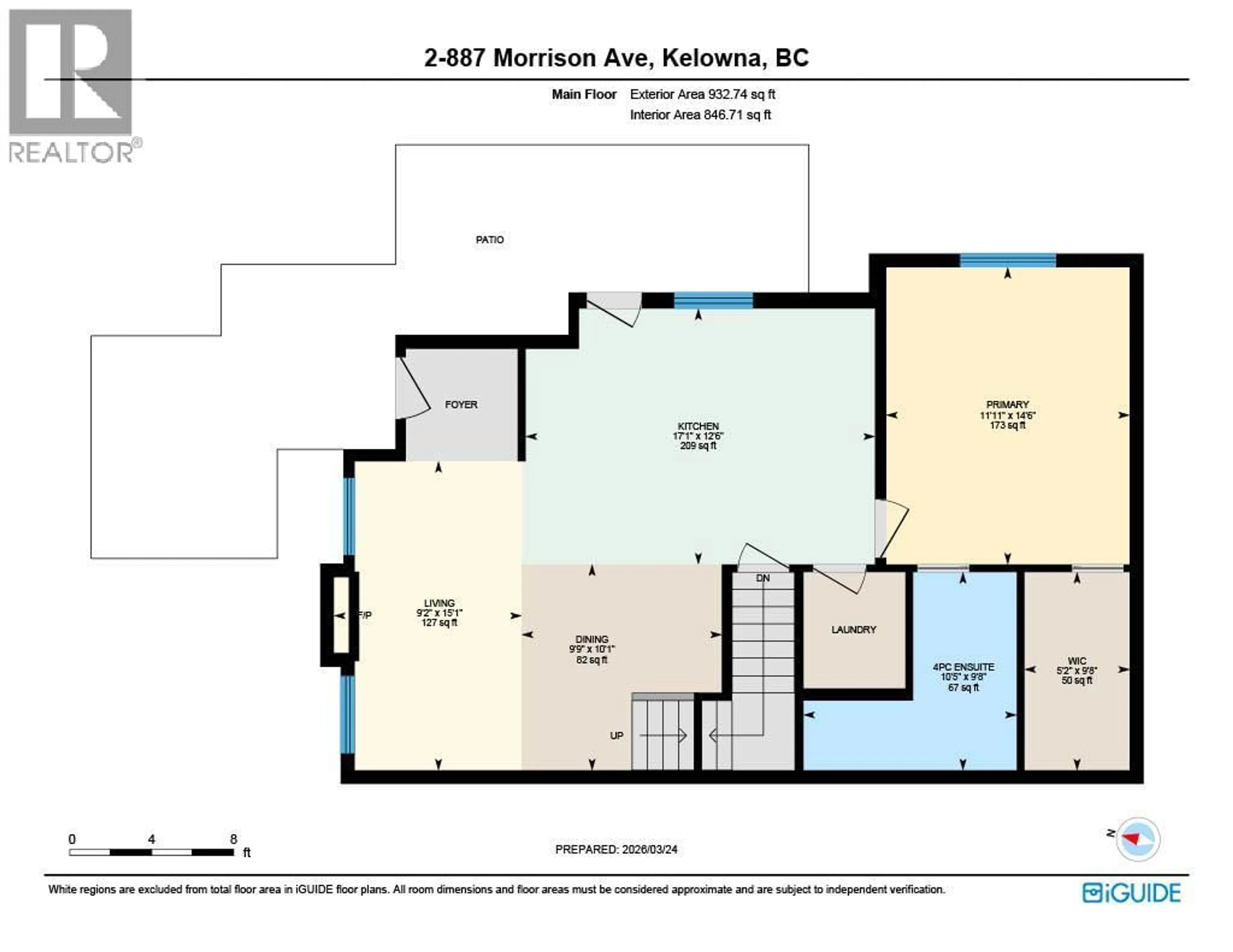 Floor plan for 2 - 887 MORRISON AVENUE, Kelowna British Columbia V1Y5E6