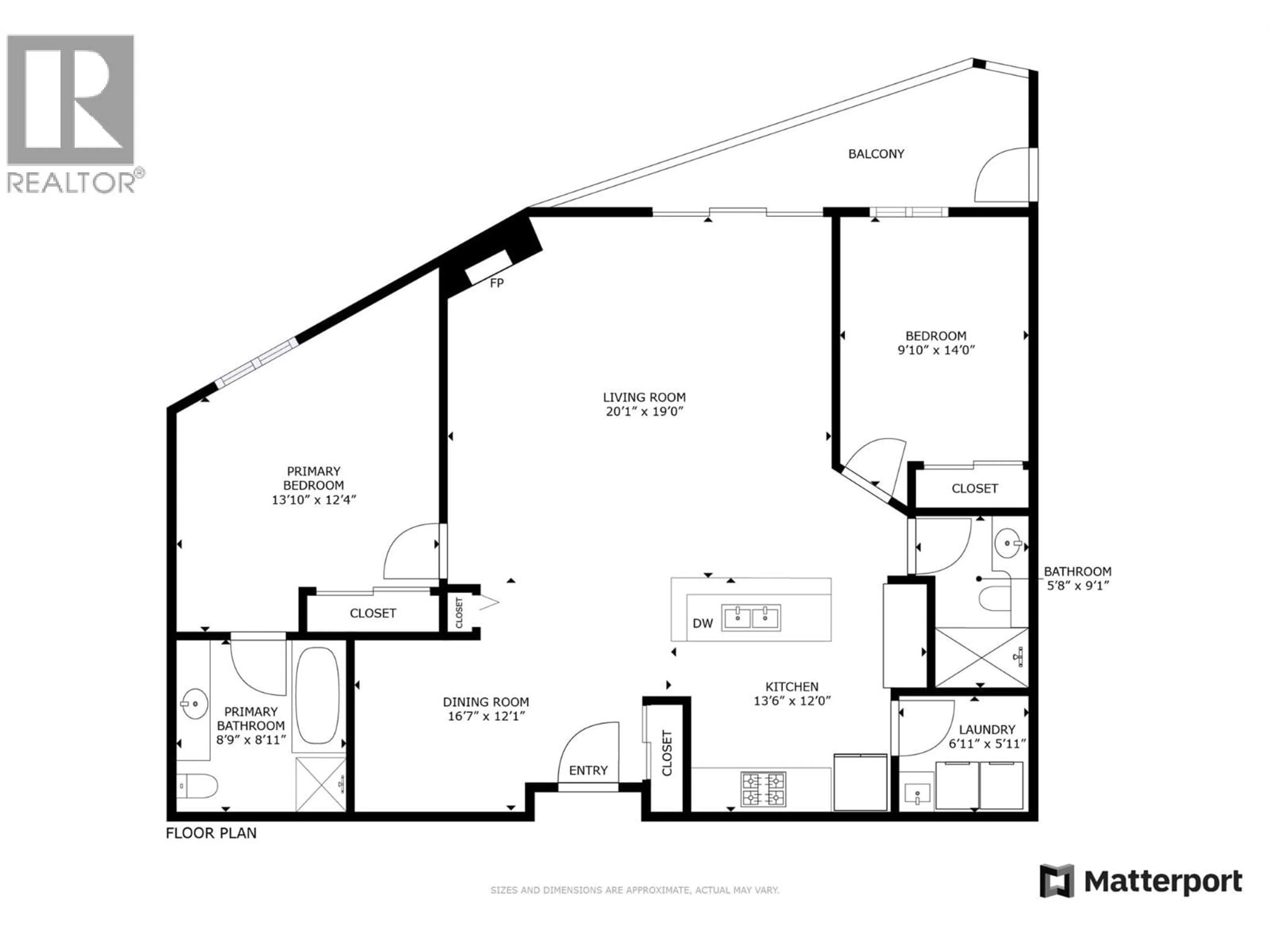 Floor plan for 306 - 1961 DURNIN ROAD, Kelowna British Columbia V1X7Z6