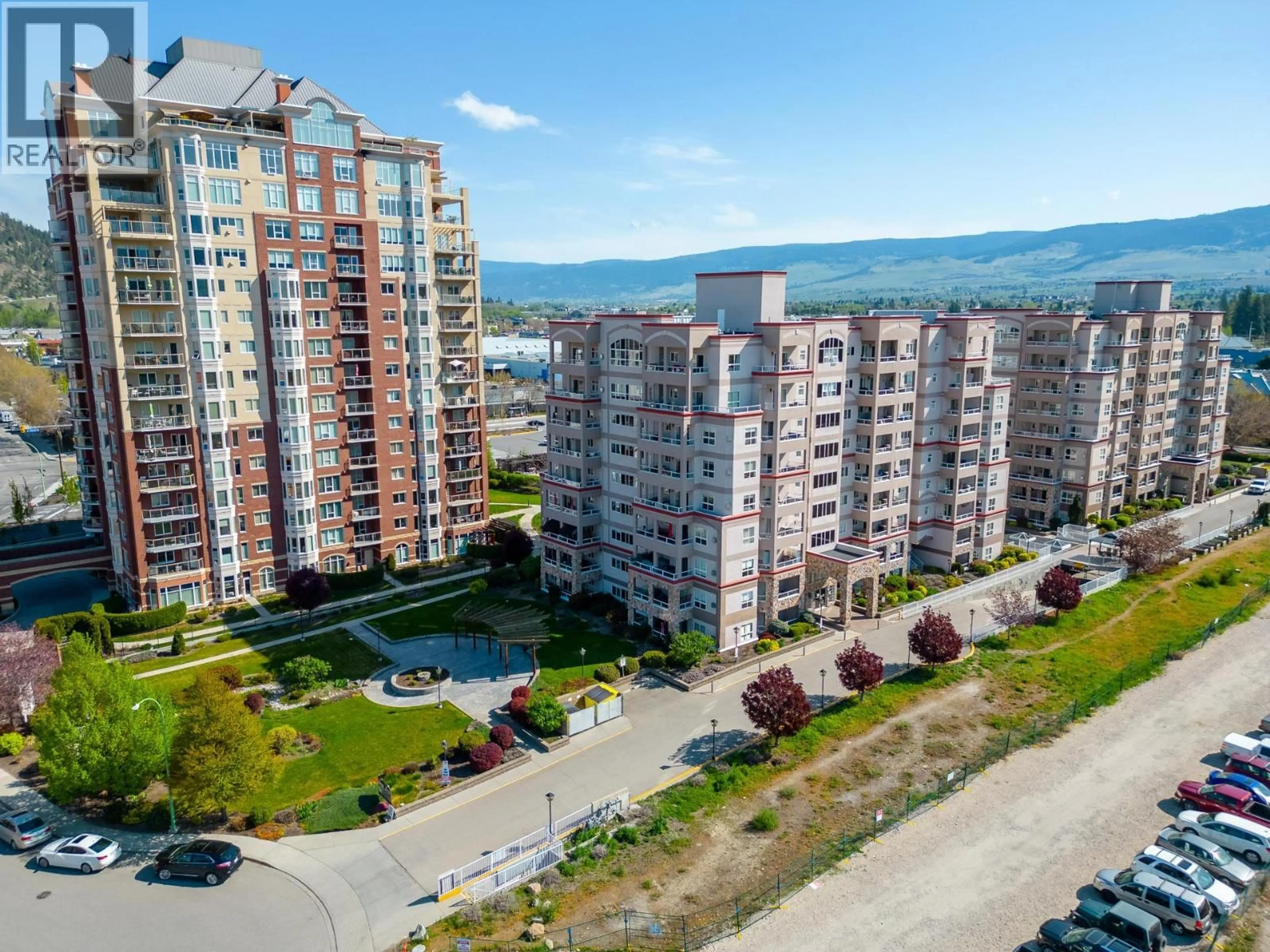 A pic from outside/outdoor area/front of a property/back of a property/a pic from drone, city buildings view from balcony for 303 - 1966 DURNIN ROAD, Kelowna British Columbia V1X7Z2