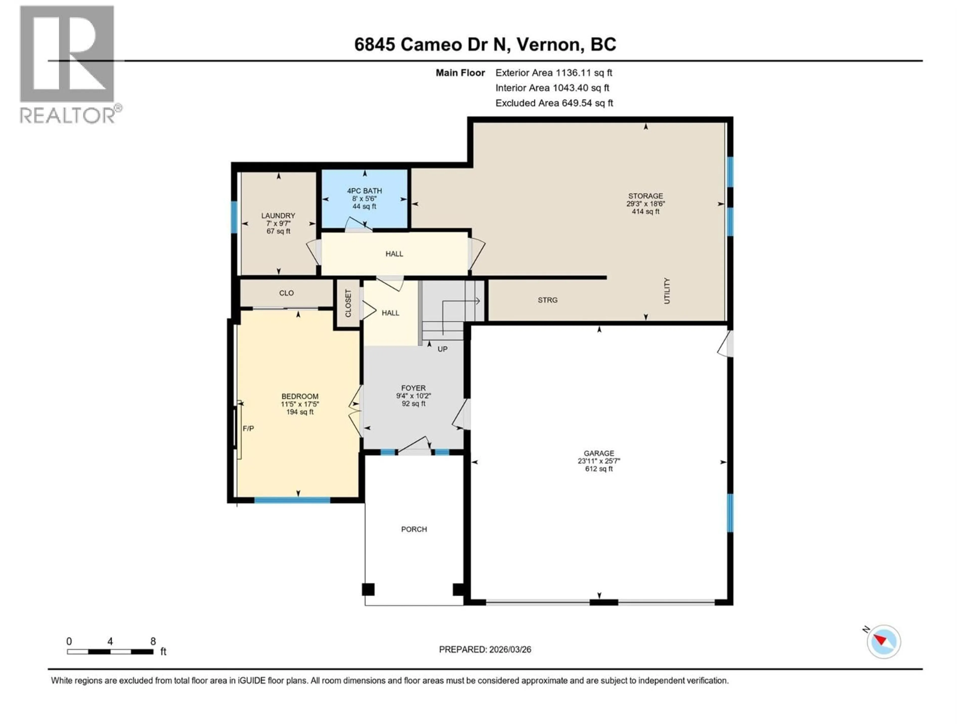 Floor plan for 6845 CAMEO DRIVE NORTH, Vernon British Columbia V1H1N9