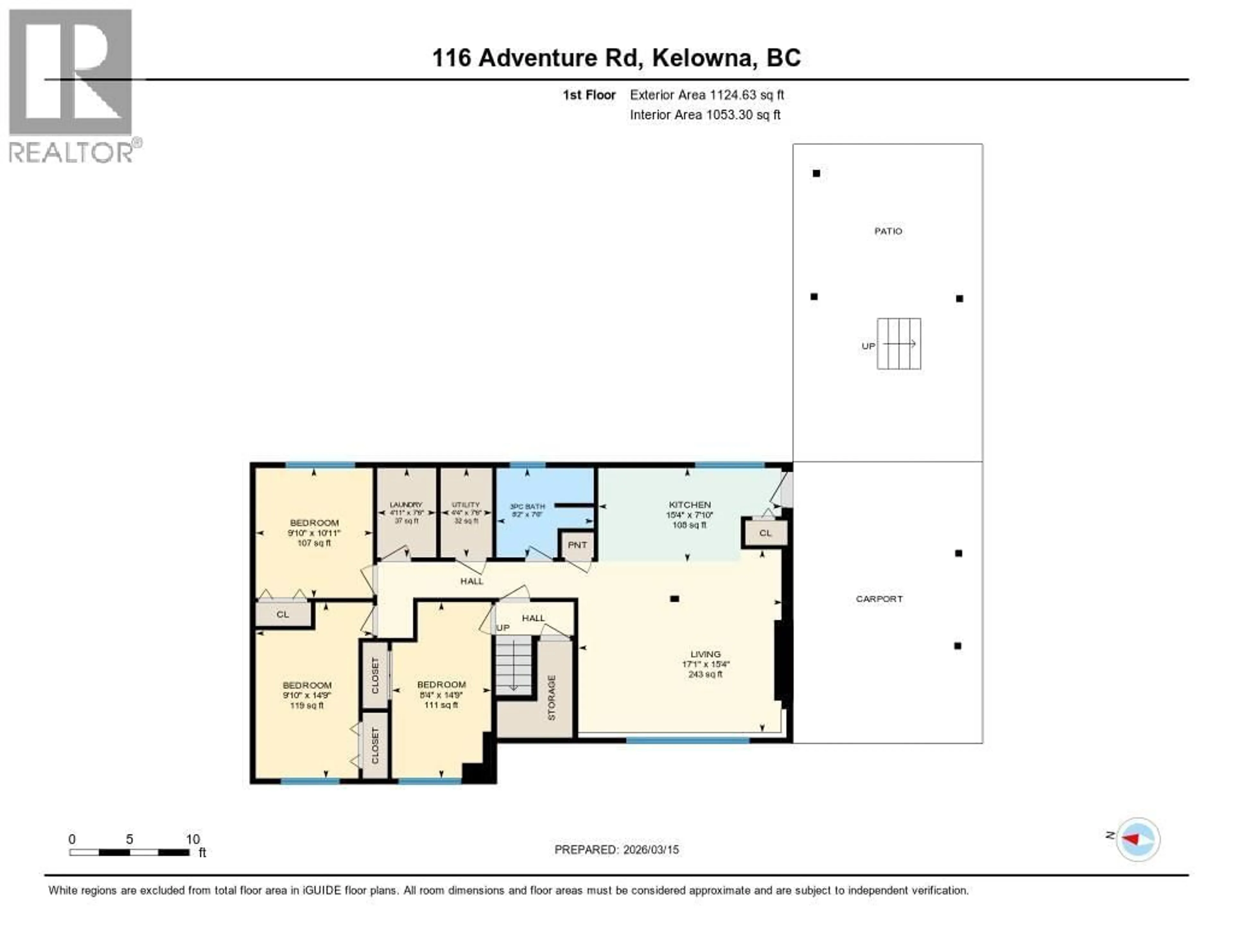 Floor plan for 116 ADVENTURE ROAD, Kelowna British Columbia V1X1N2