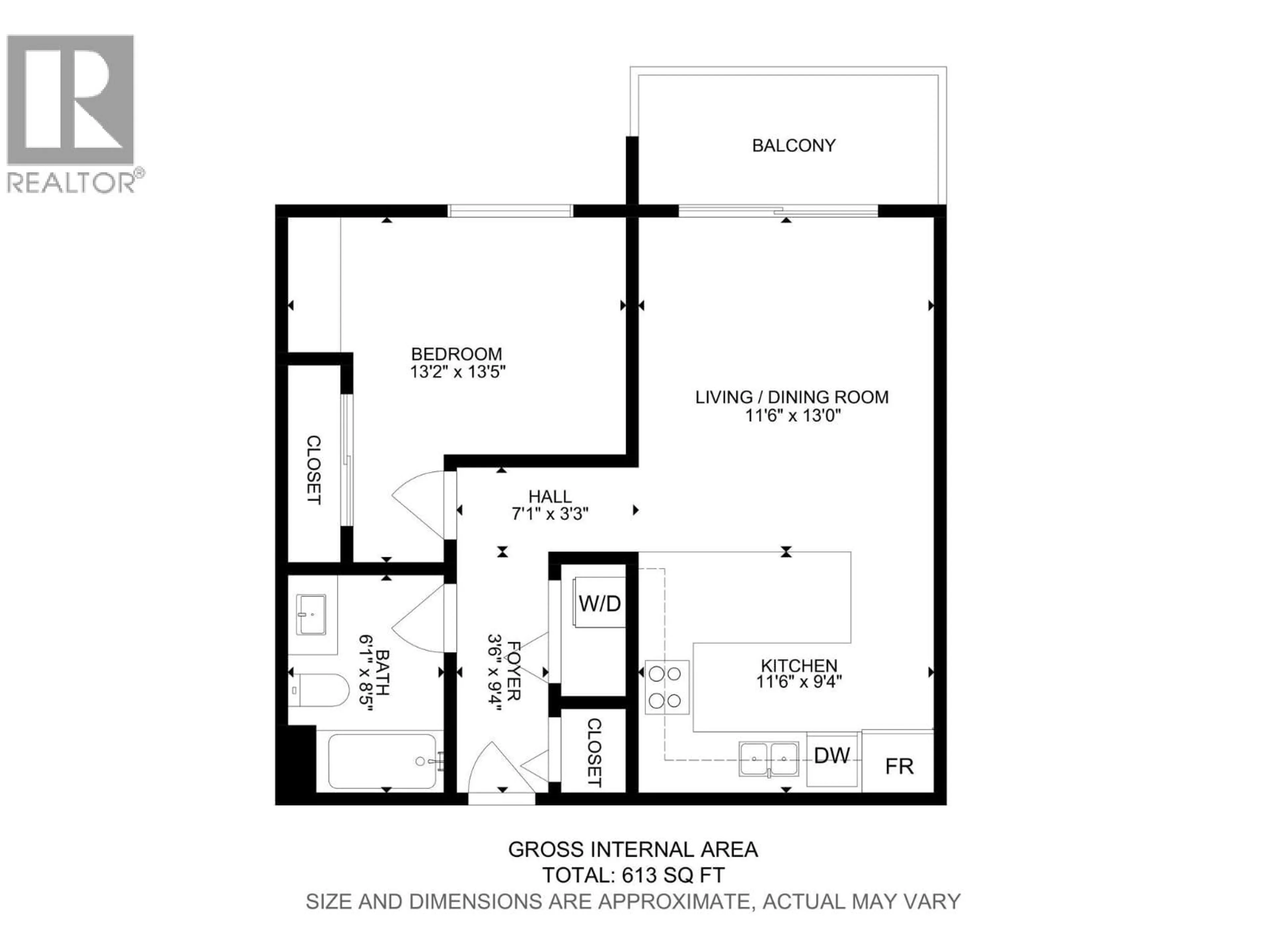 Floor plan for 440 - 1274 DEVONSHIRE AVENUE, Kelowna British Columbia V1Y0M7