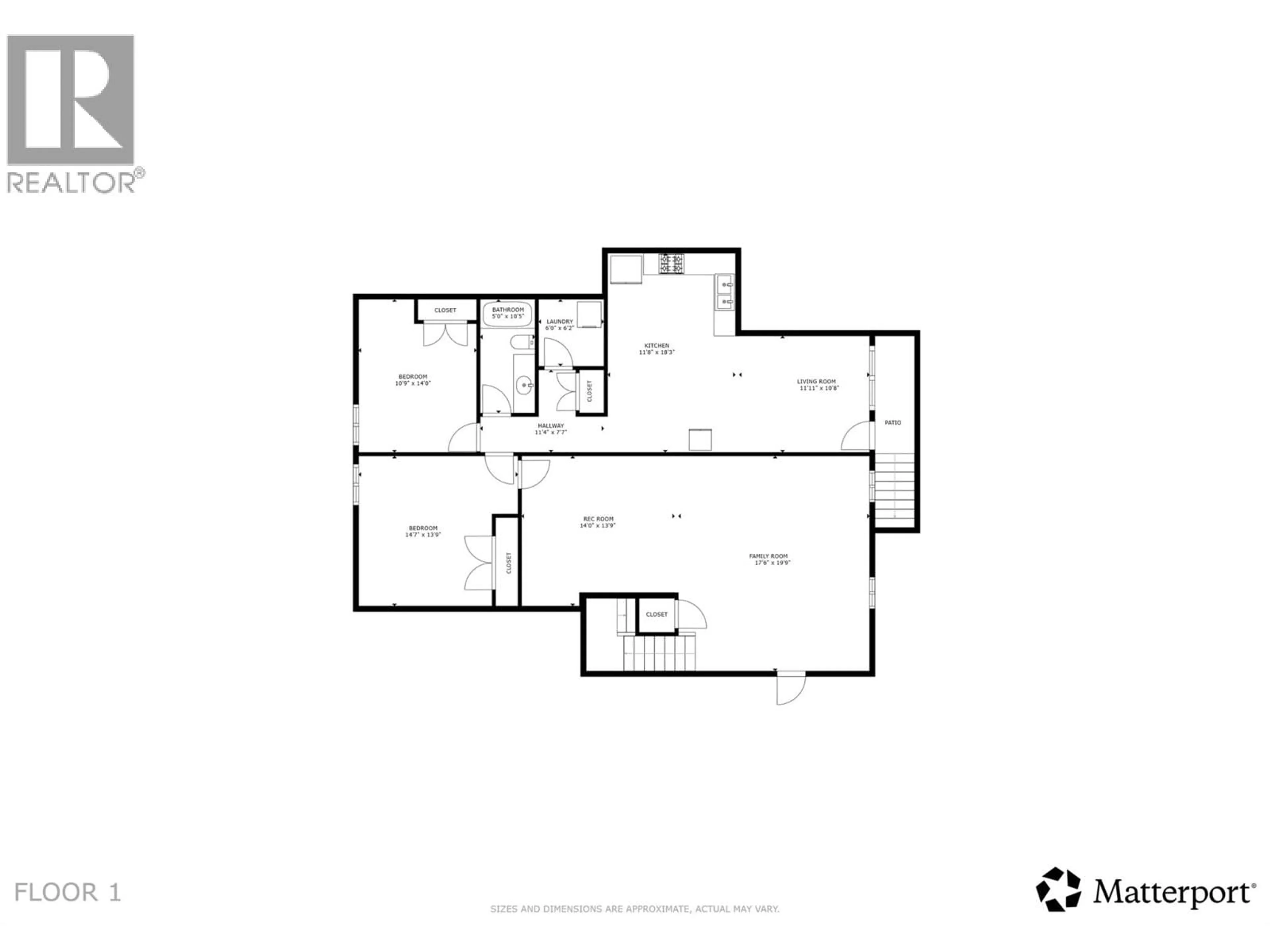 Floor plan for 2008 BEGBIE ROAD, Kelowna British Columbia V1V2X3