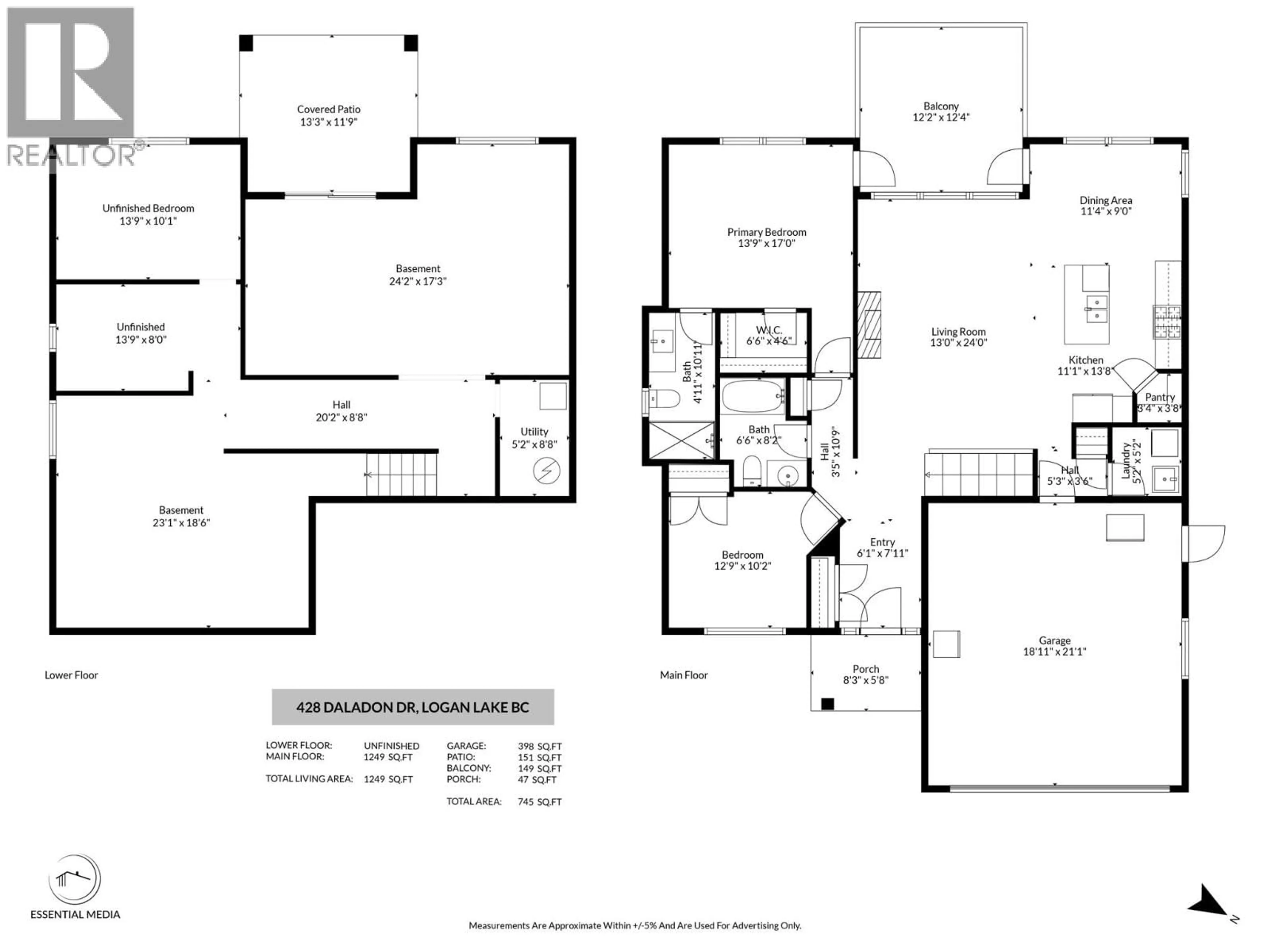 Floor plan for 428 DALADON DRIVE, Logan Lake British Columbia V0K1W0