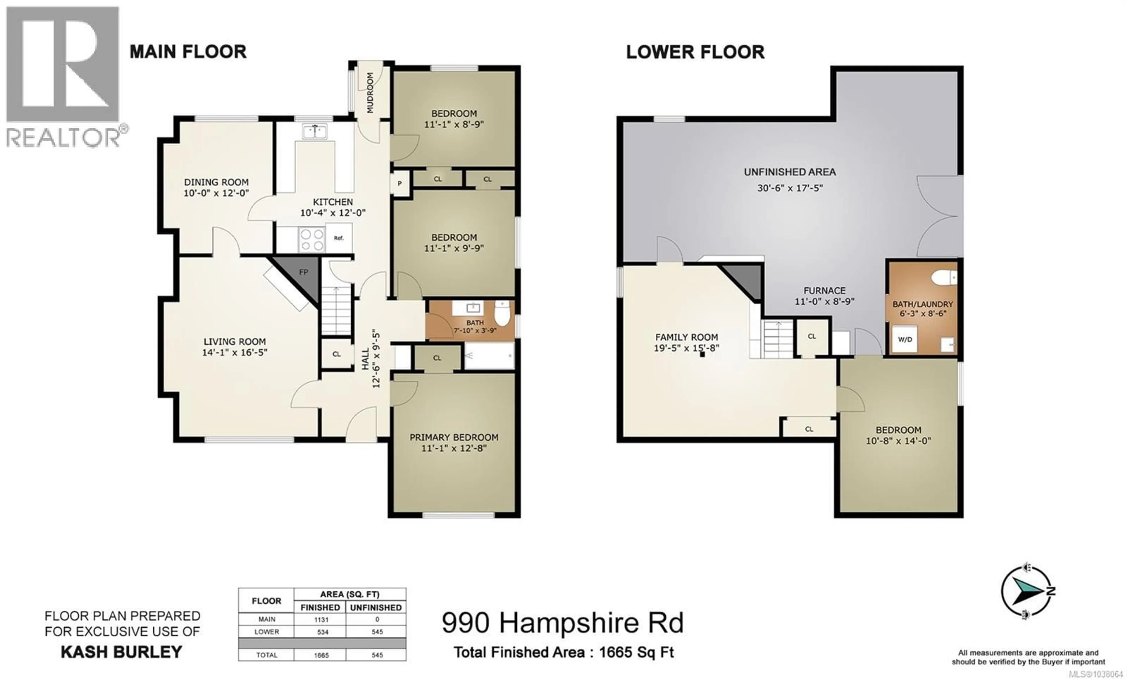 Floor plan for 990 HAMPSHIRE ROAD, Oak Bay British Columbia V8S4S7