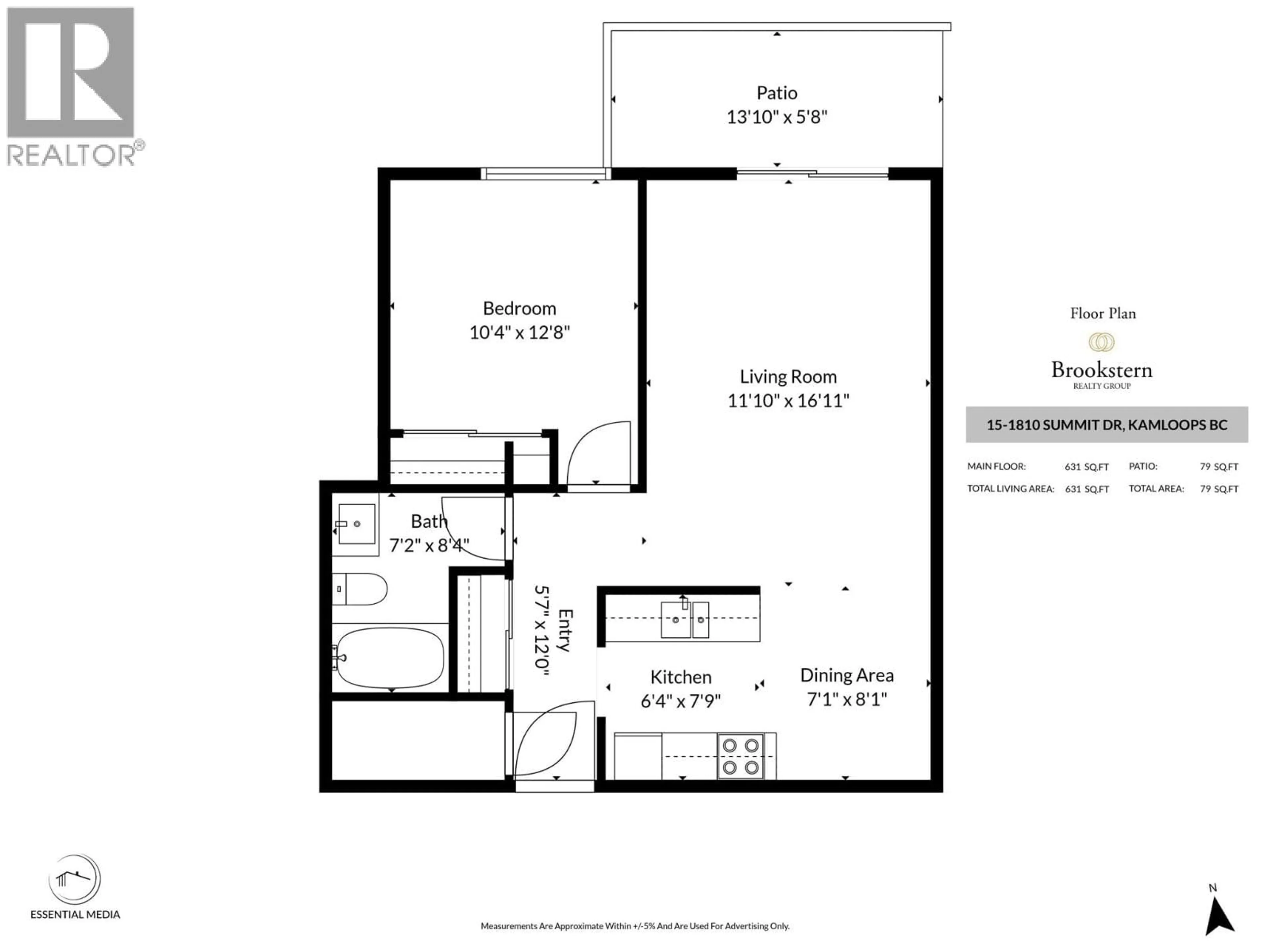 Floor plan for 15 - 1810 SUMMIT DRIVE, Kamloops British Columbia V2E2C7