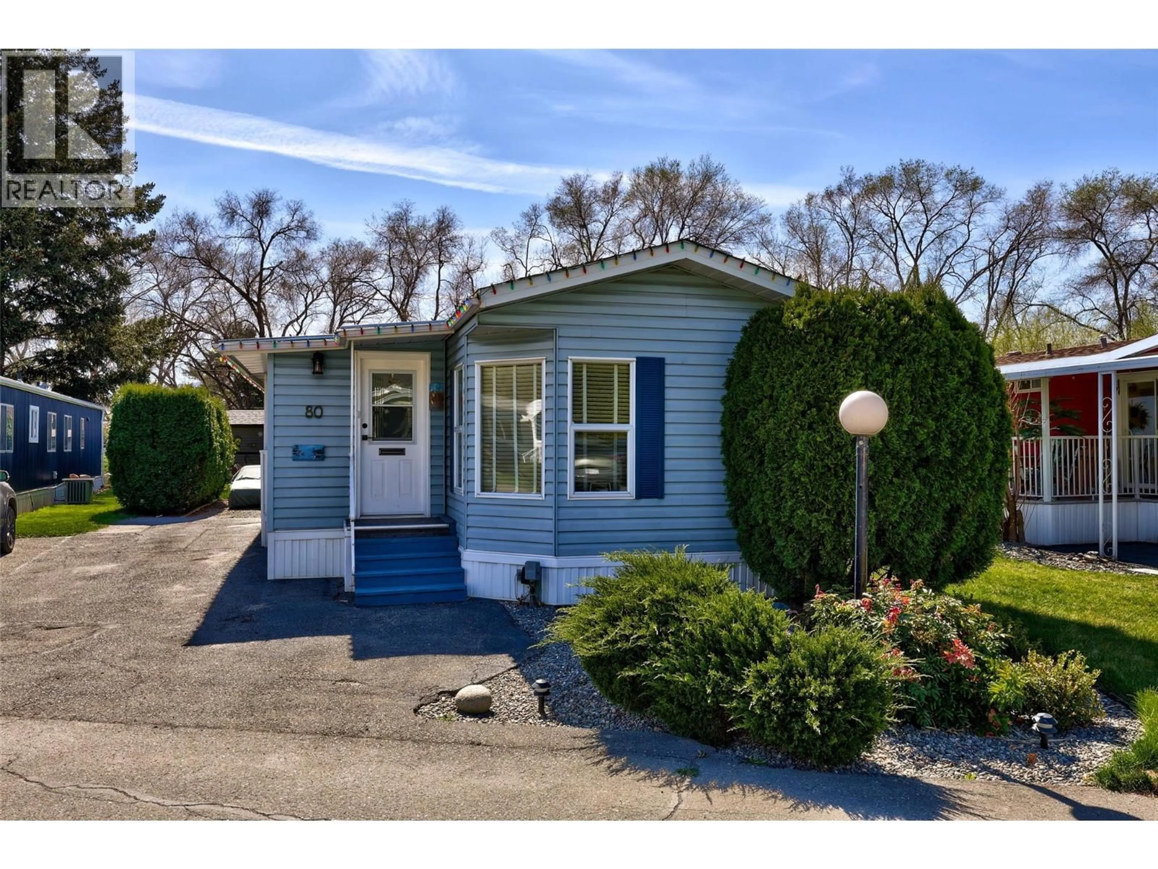 Home with vinyl exterior material, street for 80 - 2401 ORD ROAD, Kamloops British Columbia V2B7V8