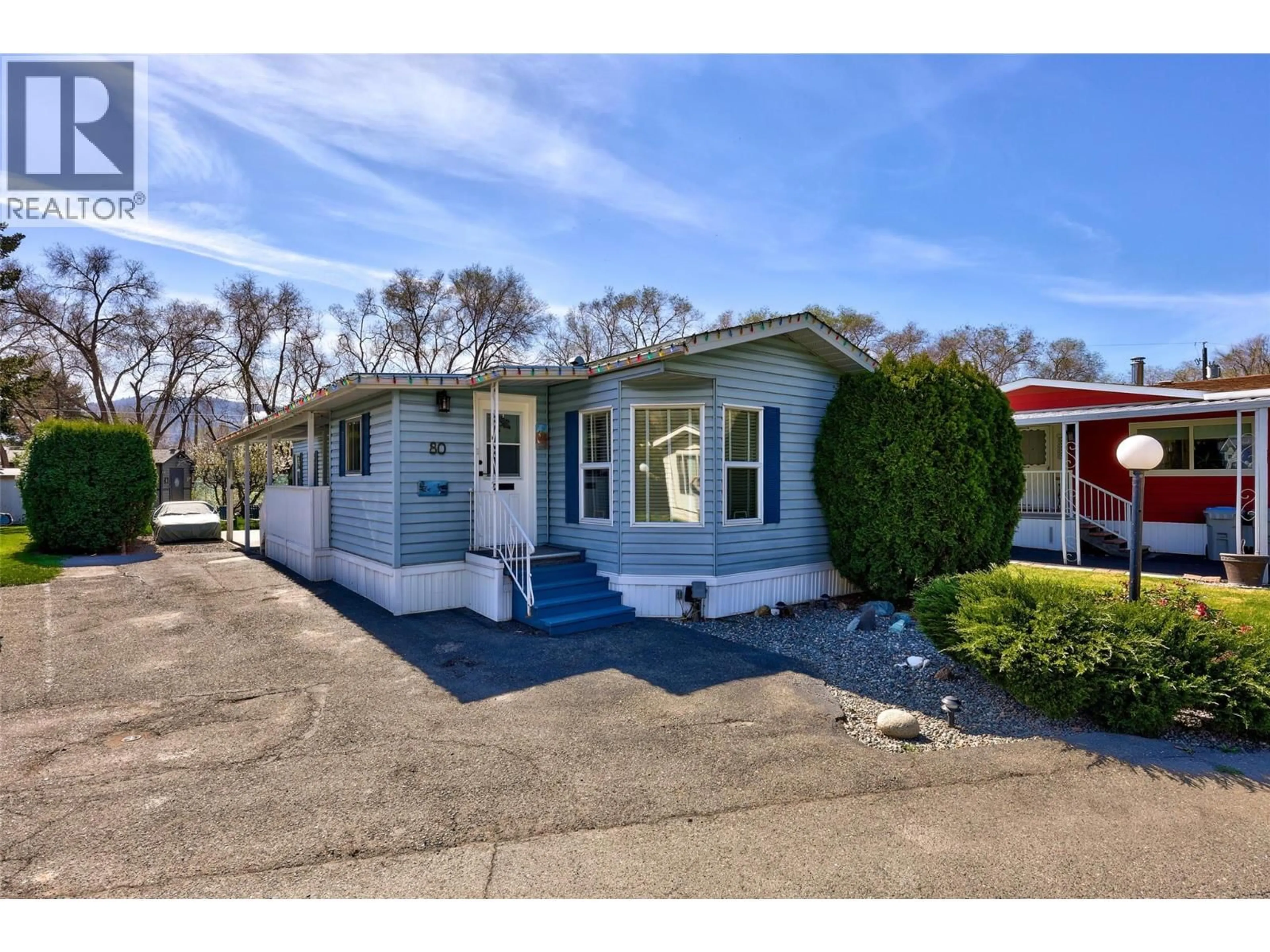 Home with vinyl exterior material, street for 80 - 2401 ORD ROAD, Kamloops British Columbia V2B7V8