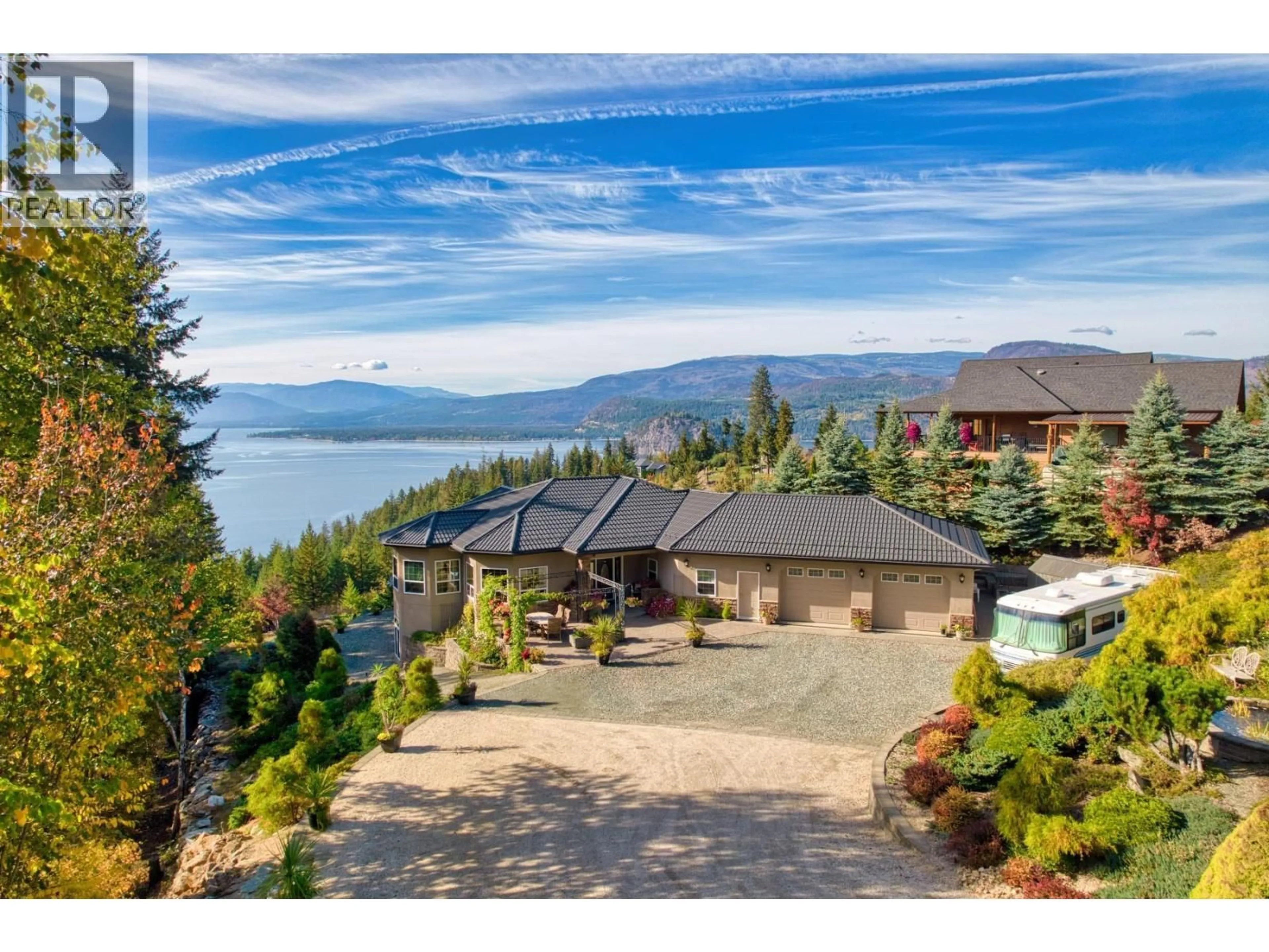 A pic from outside/outdoor area/front of a property/back of a property/a pic from drone, water/lake/river/ocean view for 3676 MCBRIDE ROAD, Blind Bay British Columbia V0E1H1
