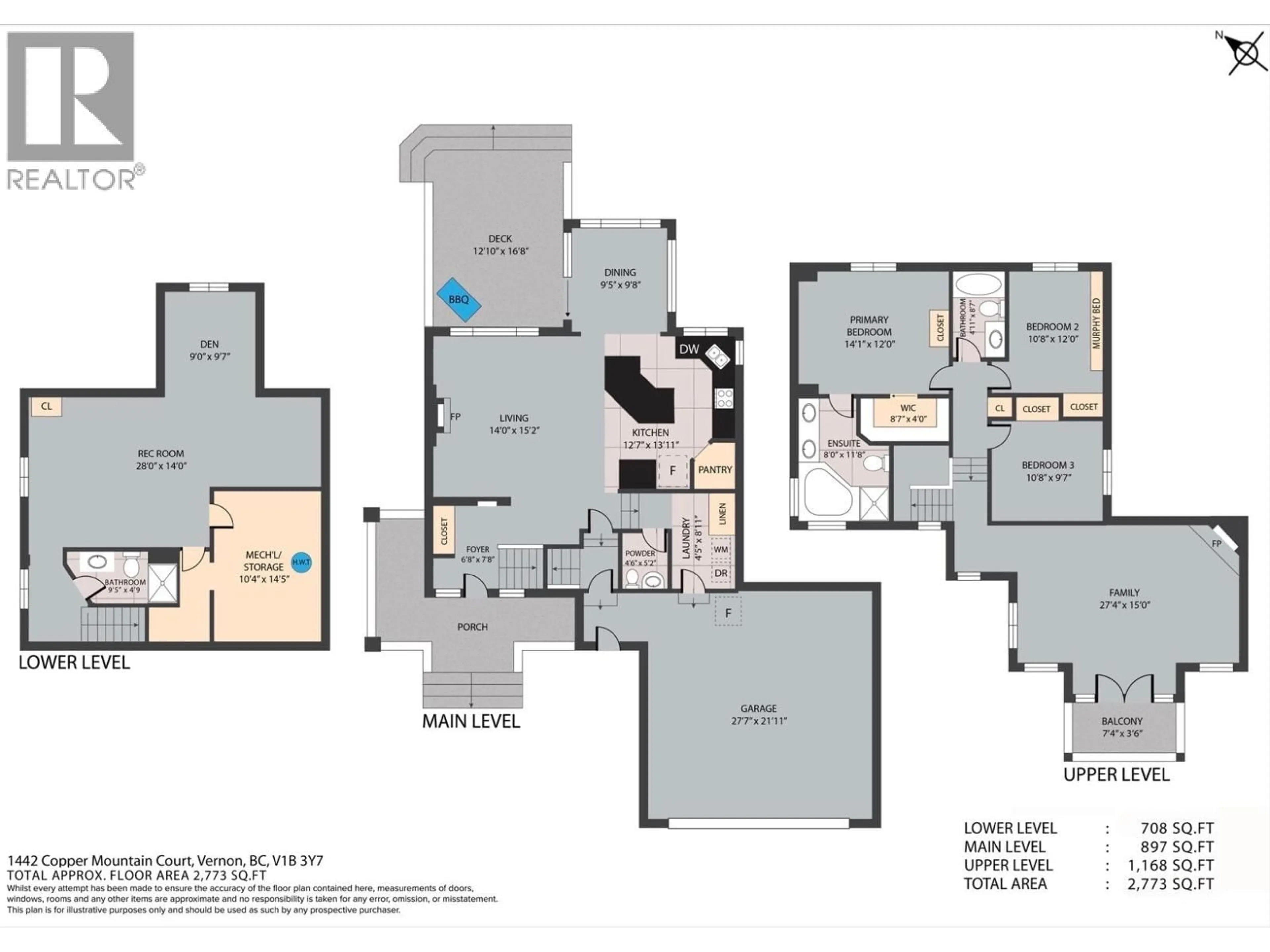 Floor plan for 1442 COPPER MOUNTAIN COURT, Vernon British Columbia V1B3Y7
