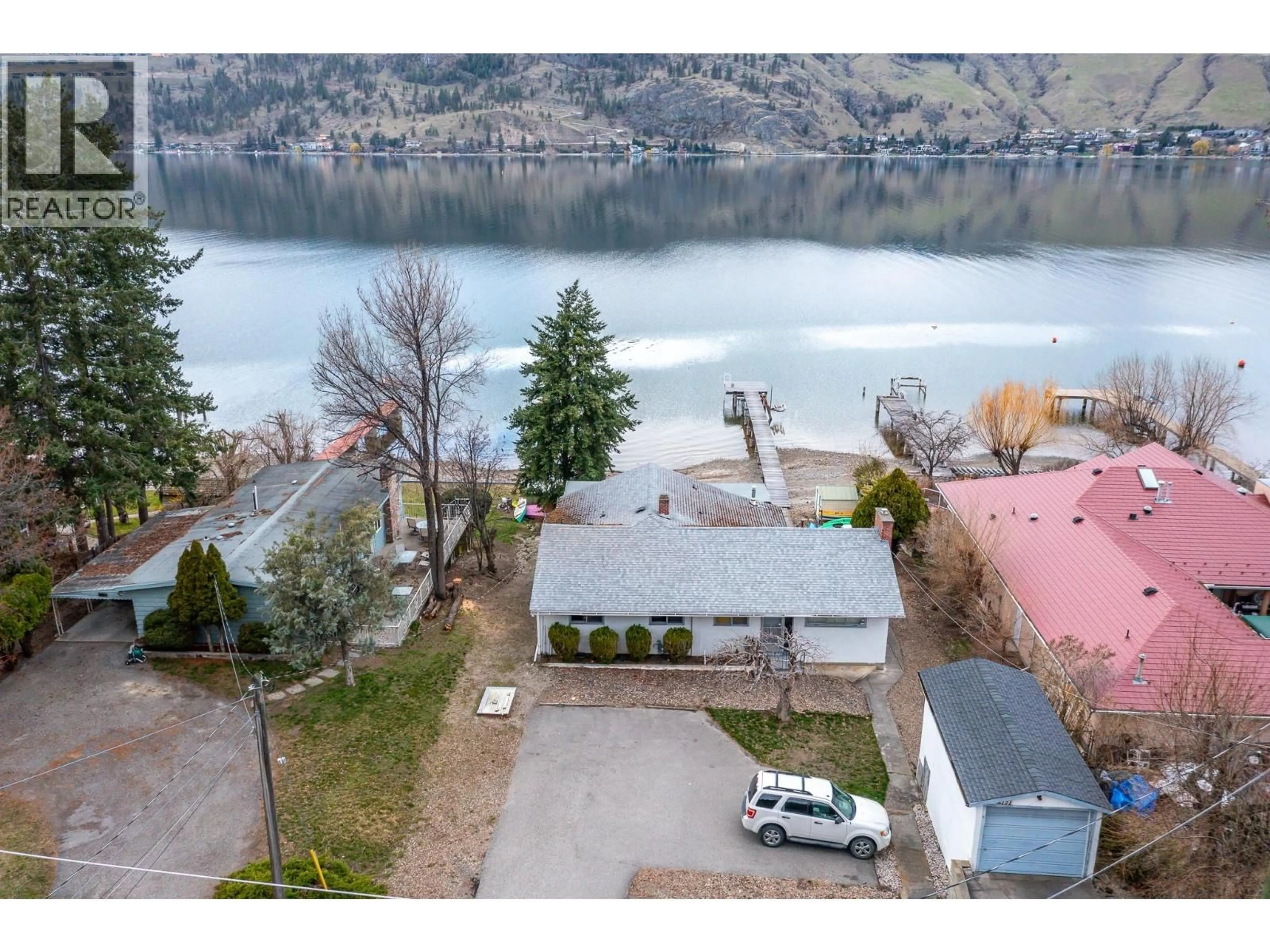 A pic from outside/outdoor area/front of a property/back of a property/a pic from drone, water/lake/river/ocean view for 8121 OKANAGAN LANDING ROAD, Vernon British Columbia V1H1J4