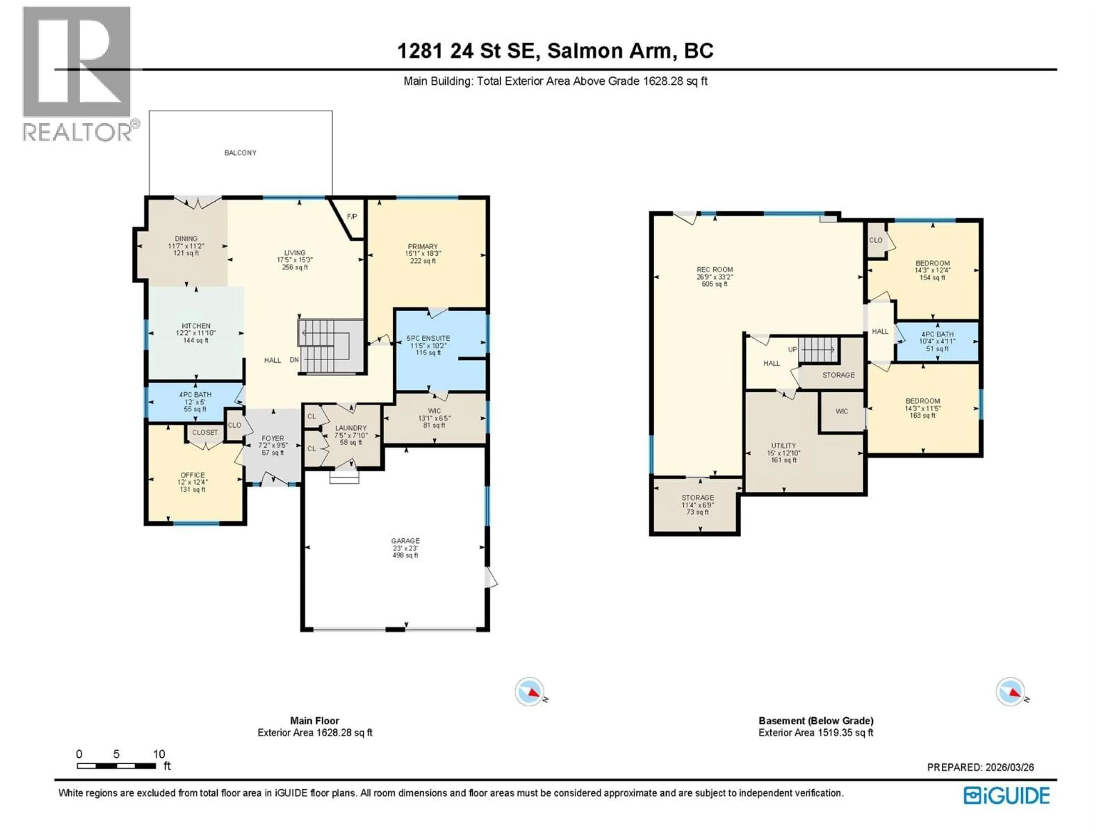 Floor plan for 1281 24 STREET SOUTHEAST, Salmon Arm British Columbia V1E0E3