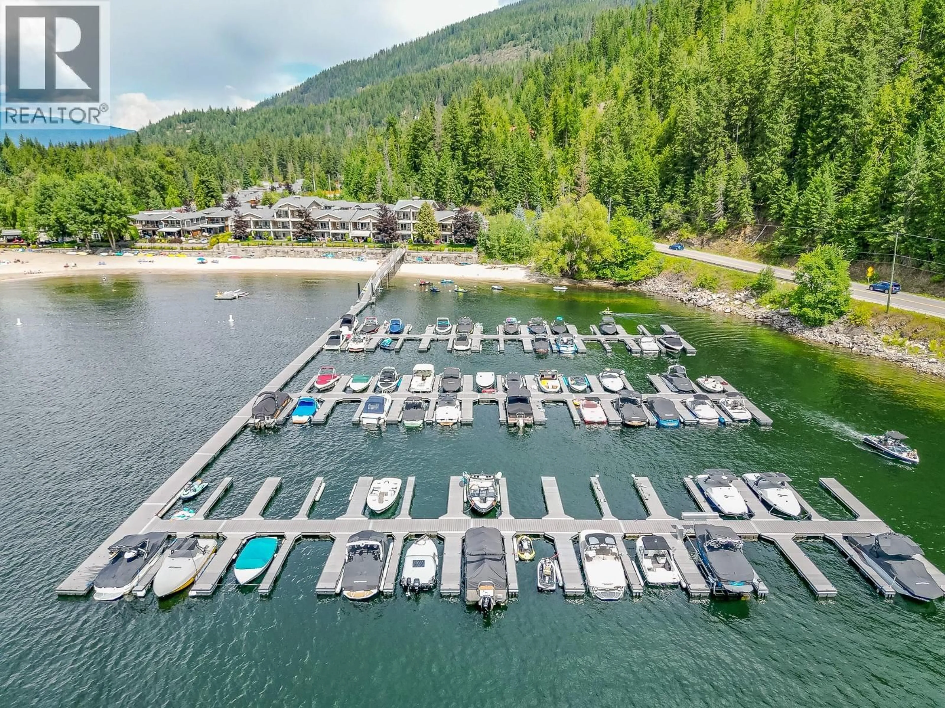 A pic from outside/outdoor area/front of a property/back of a property/a pic from drone, water/lake/river/ocean view for 44 - 8843 97A HIGHWAY, Sicamous British Columbia V0E2K2