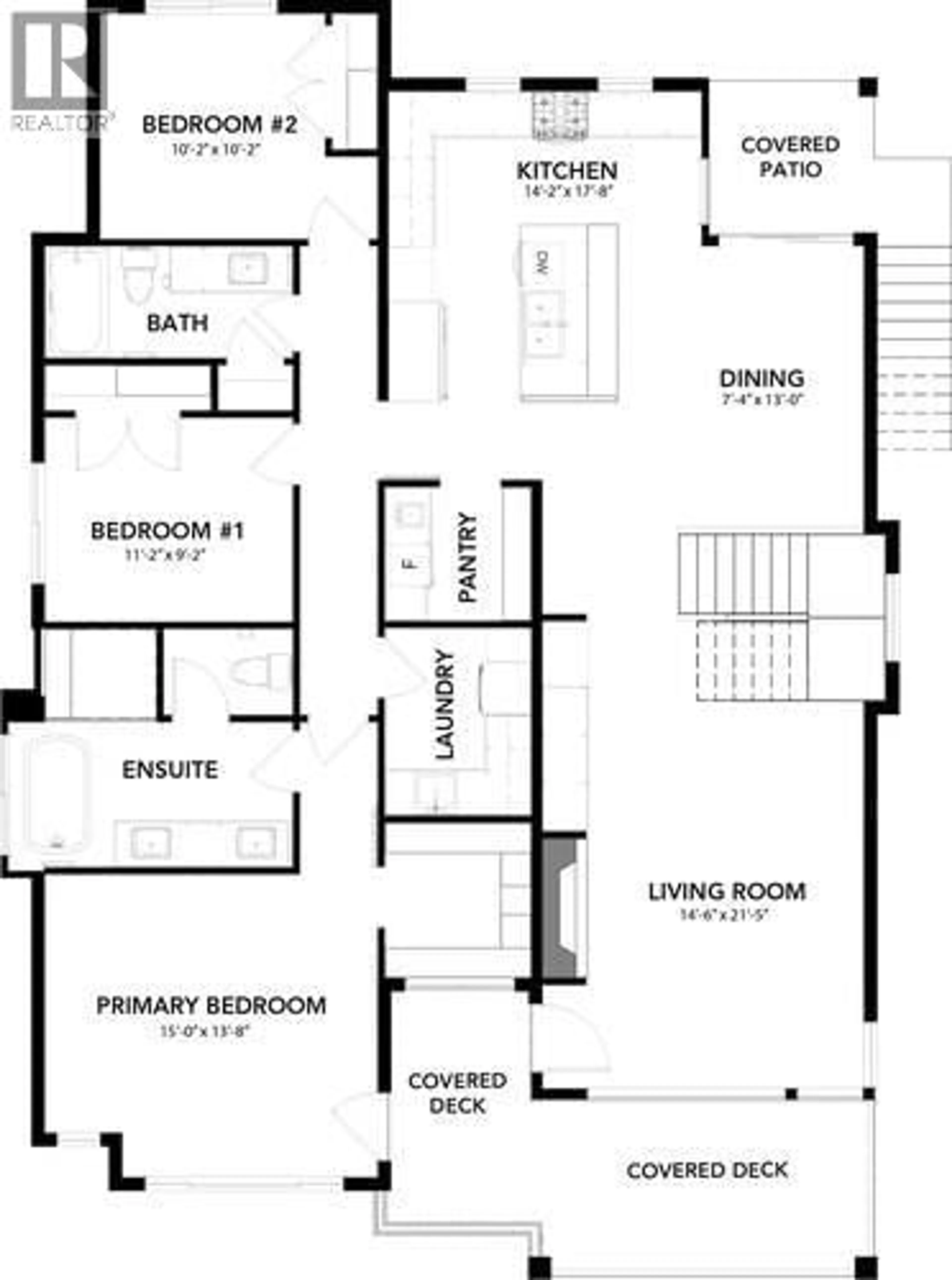 Floor plan for 1165 LONE PINE DRIVE, Kelowna British Columbia V1P0A5
