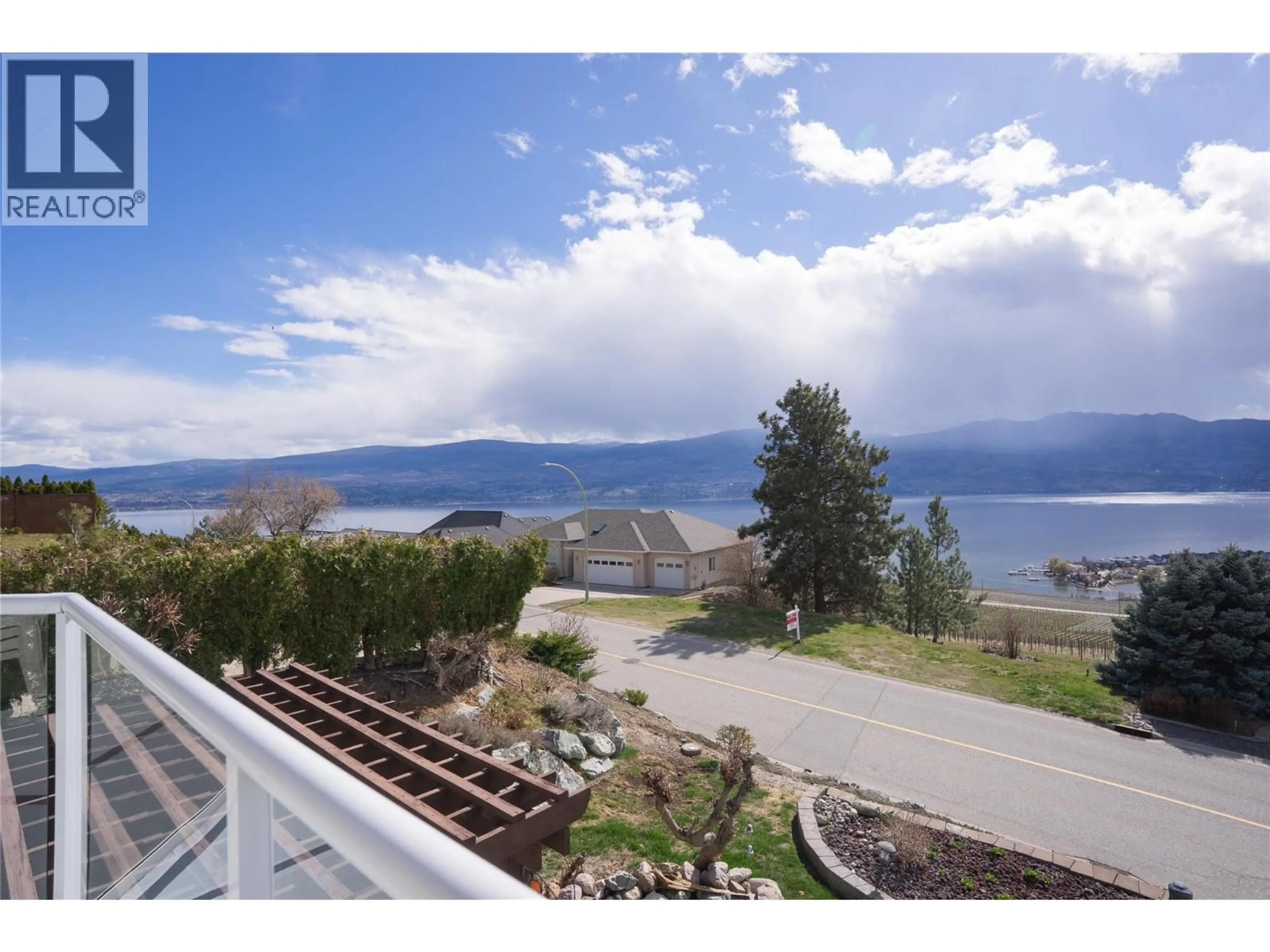 A pic from outside/outdoor area/front of a property/back of a property/a pic from drone, water/lake/river/ocean view for 1350 GREGORY ROAD, West Kelowna British Columbia V1Z3P2