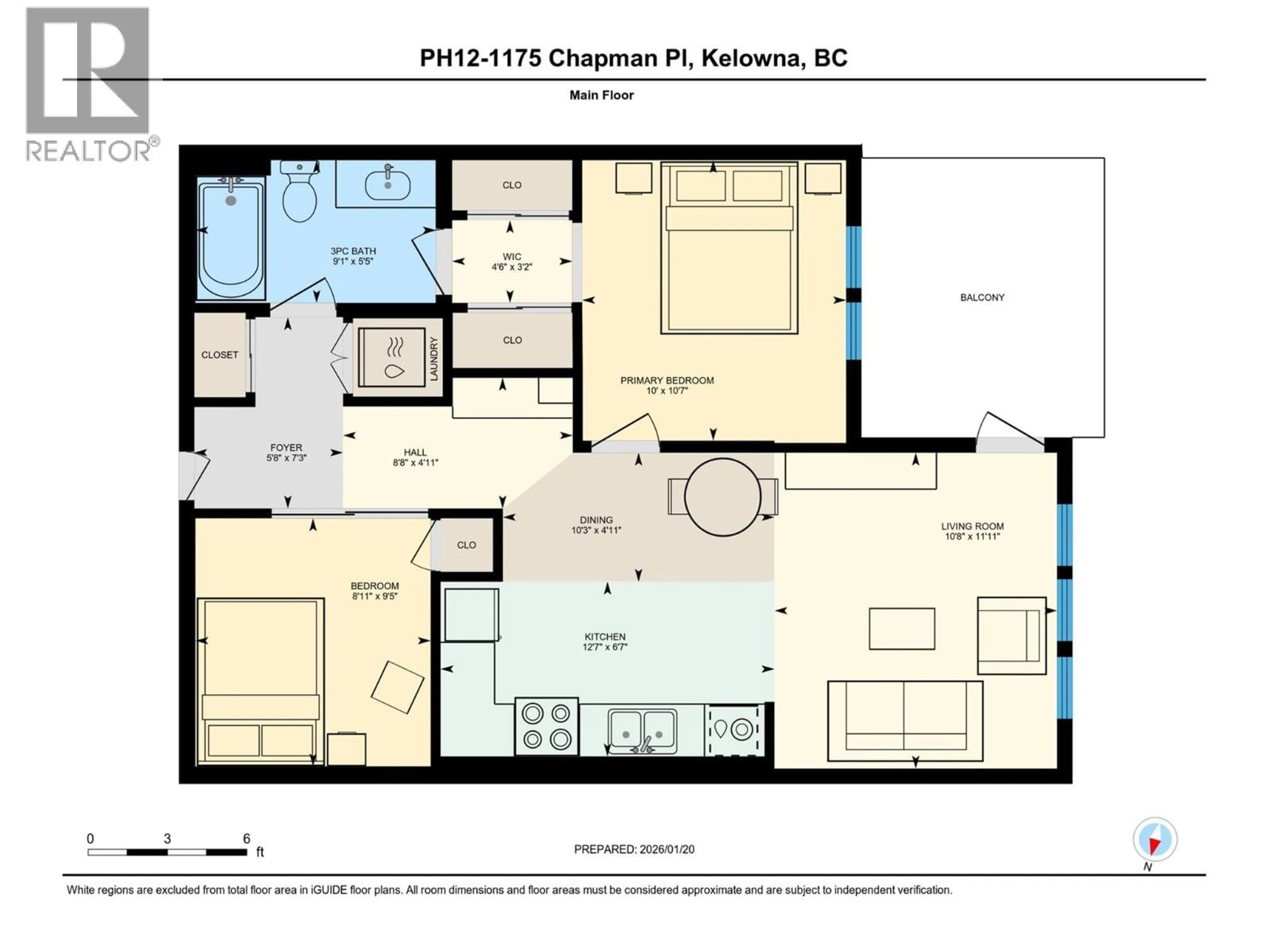 Floor plan for PH12 - 1775 CHAPMAN PLACE, Kelowna British Columbia V1Y0G3