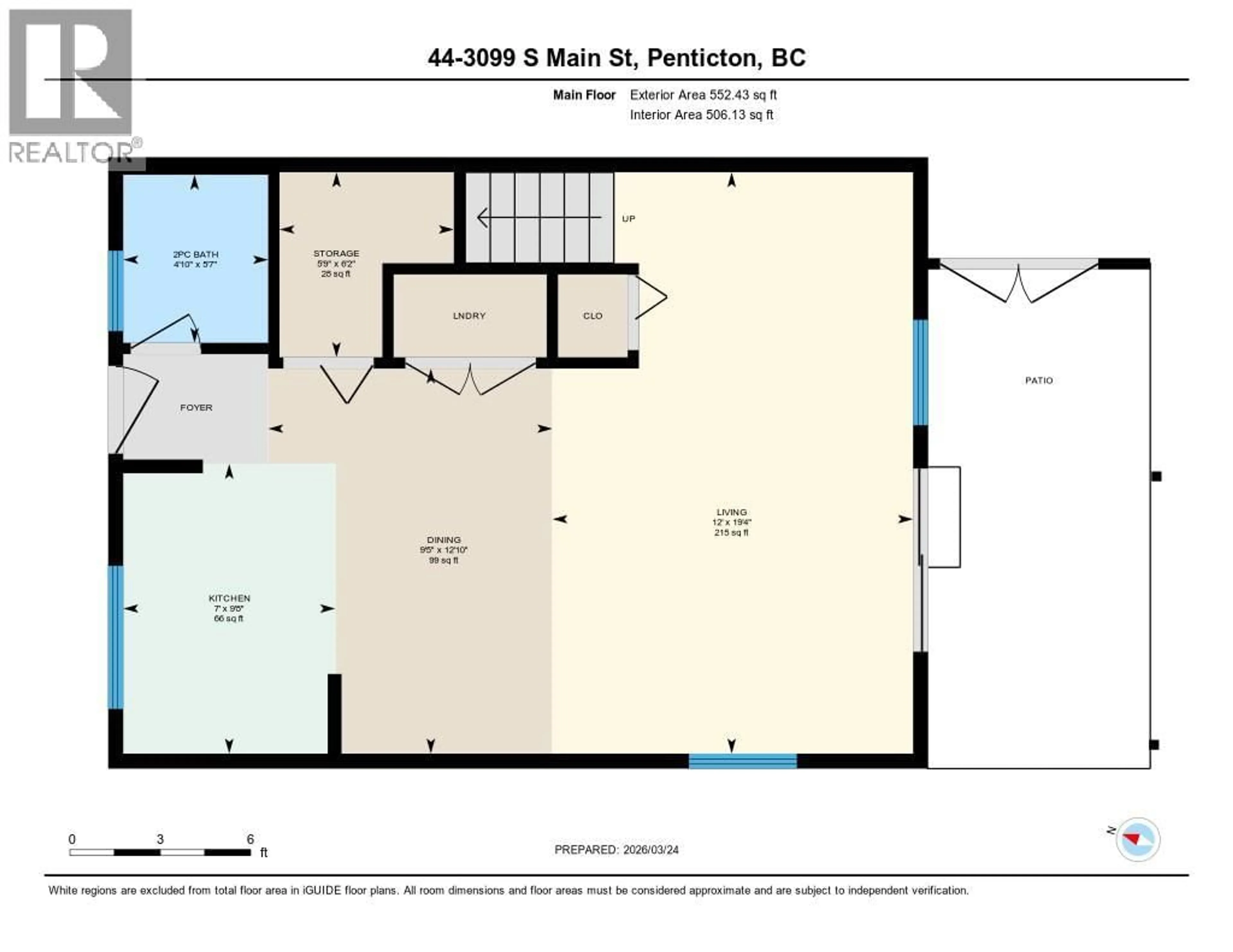 Floor plan for 44 - 3099 SOUTH MAIN STREET, Penticton British Columbia V2A6Y2
