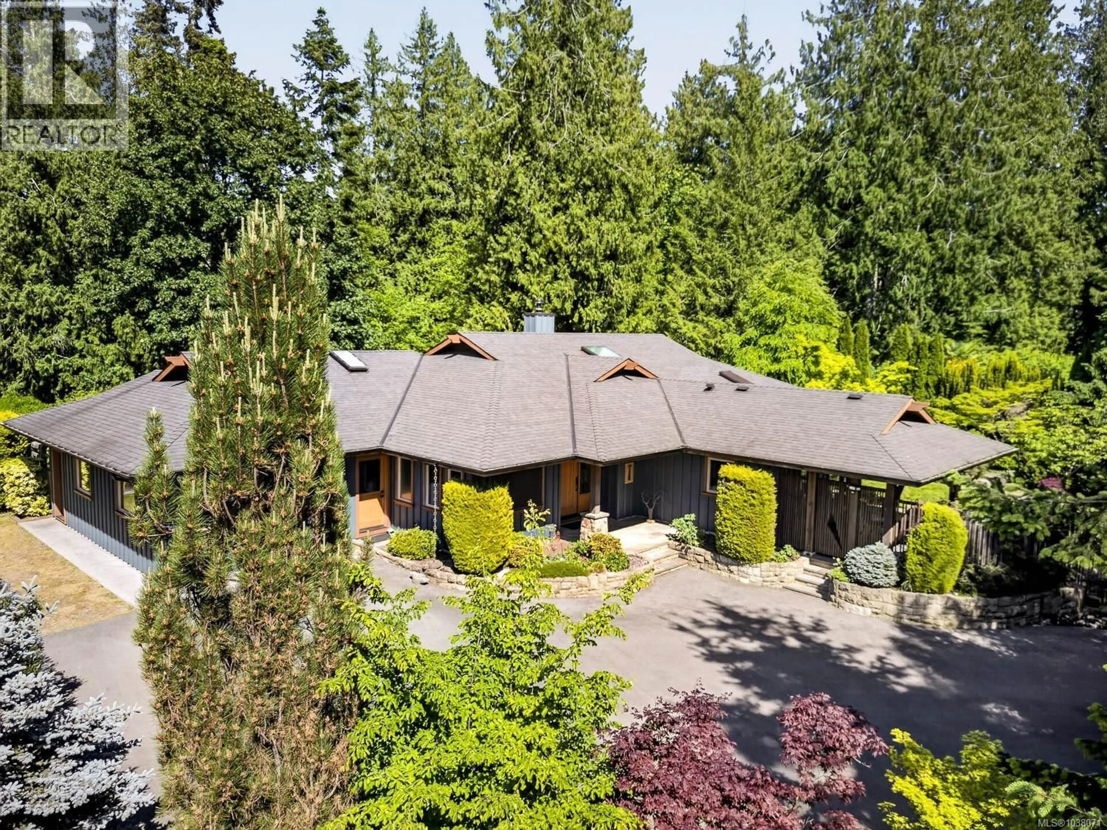 A pic from outside/outdoor area/front of a property/back of a property/a pic from drone, forest/trees view for 169 CHURCHILL ROAD, Salt Spring British Columbia V8K2R3