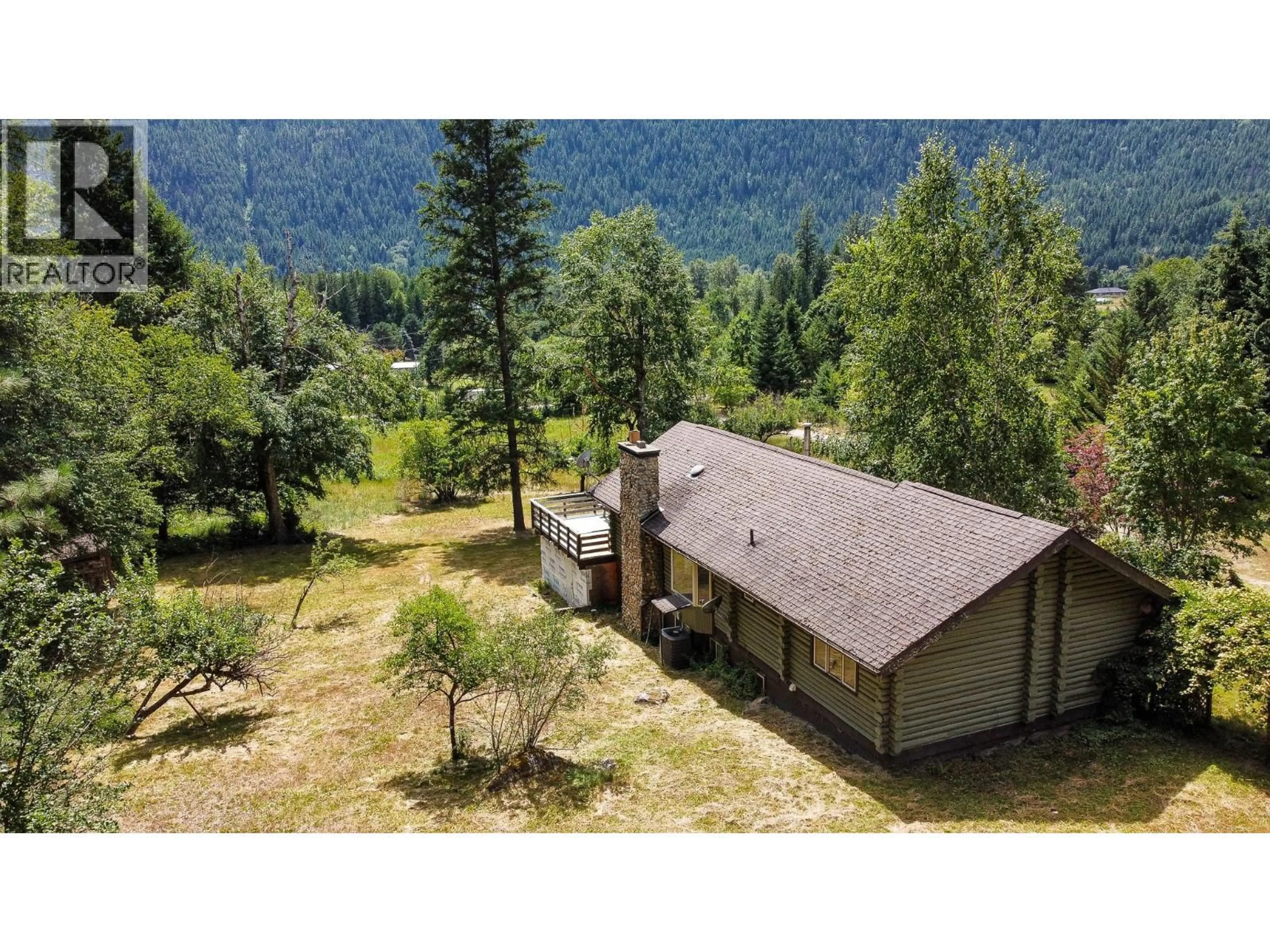 A pic from outside/outdoor area/front of a property/back of a property/a pic from drone, mountain view for 3026 UPPER SLOCAN PARK ROAD, Slocan Park British Columbia V0G2E0