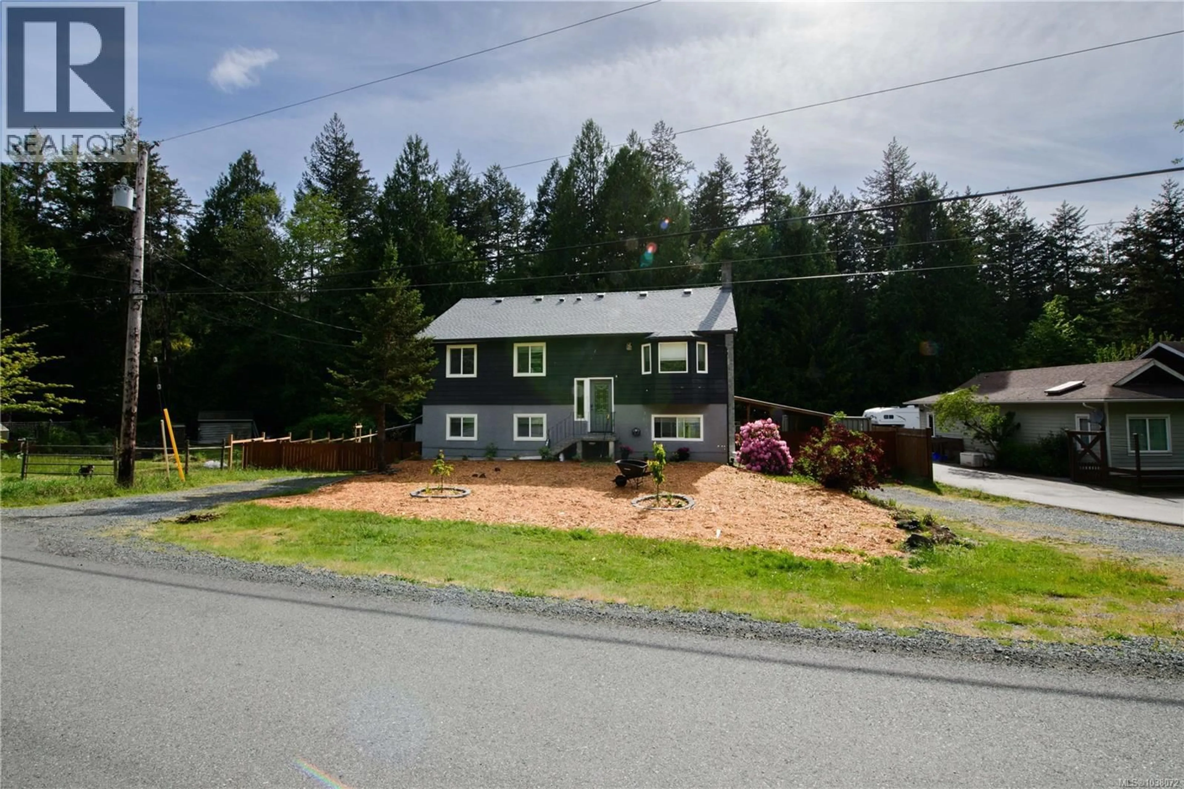 A pic from outside/outdoor area/front of a property/back of a property/a pic from drone, street for 1844 CONNIE ROAD, Sooke British Columbia V9Z1C8