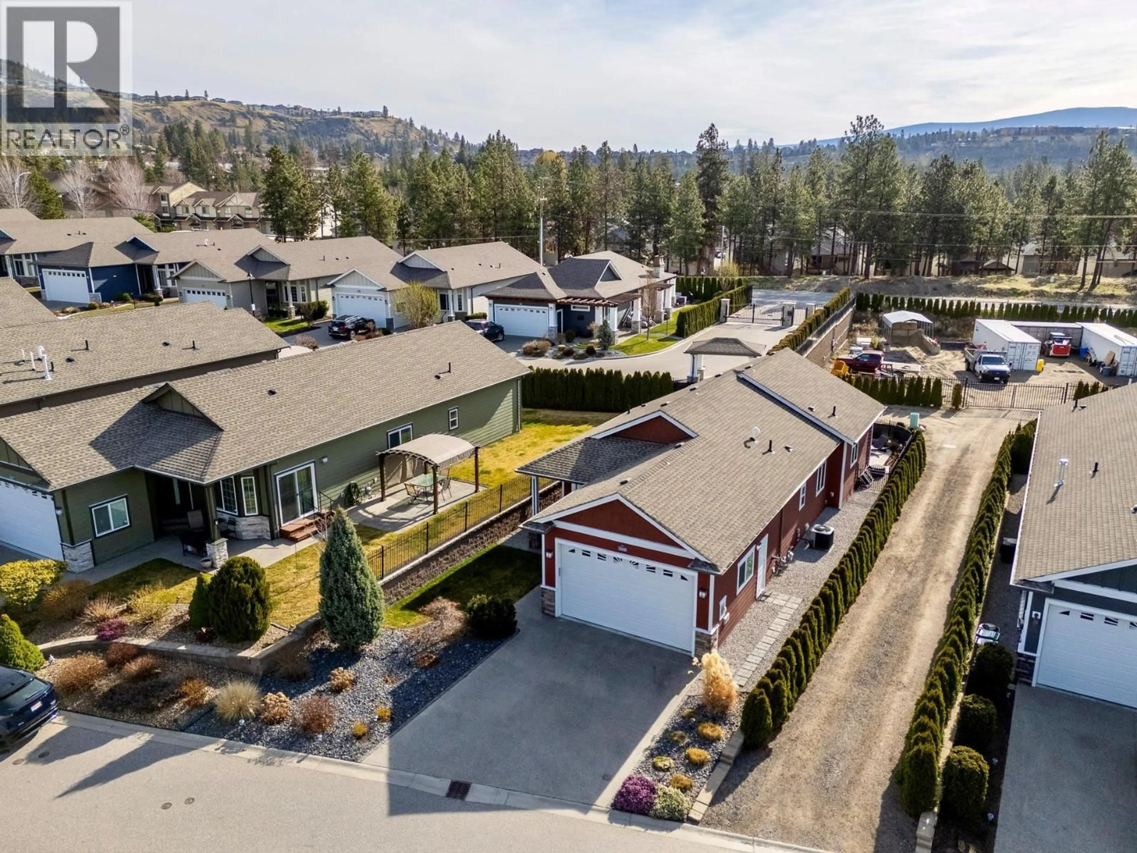 A pic from outside/outdoor area/front of a property/back of a property/a pic from drone, unknown for 3399 KINGFISHER ROAD, Westbank British Columbia V4T3A5