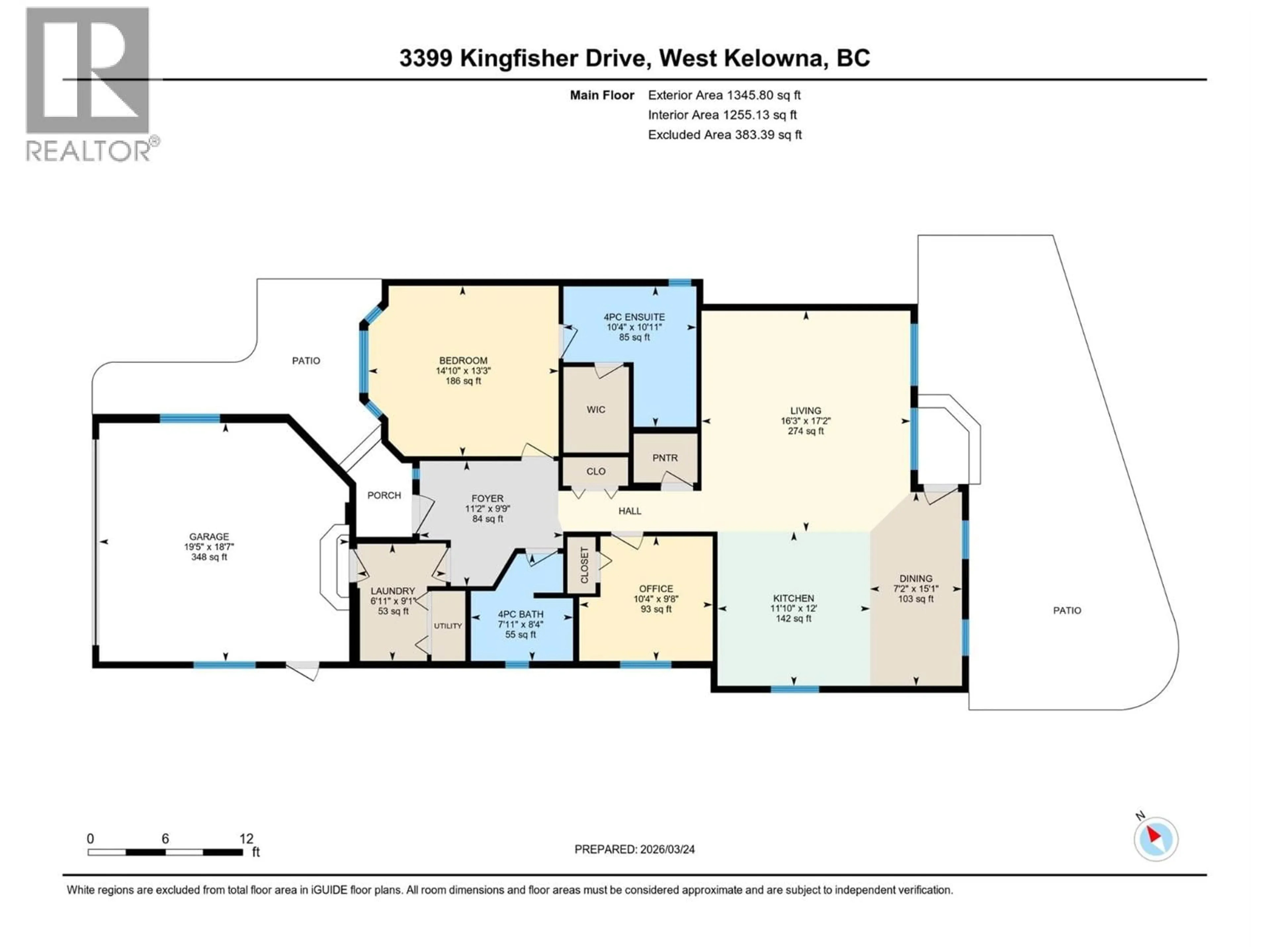 Floor plan for 3399 KINGFISHER ROAD, Westbank British Columbia V4T3A5