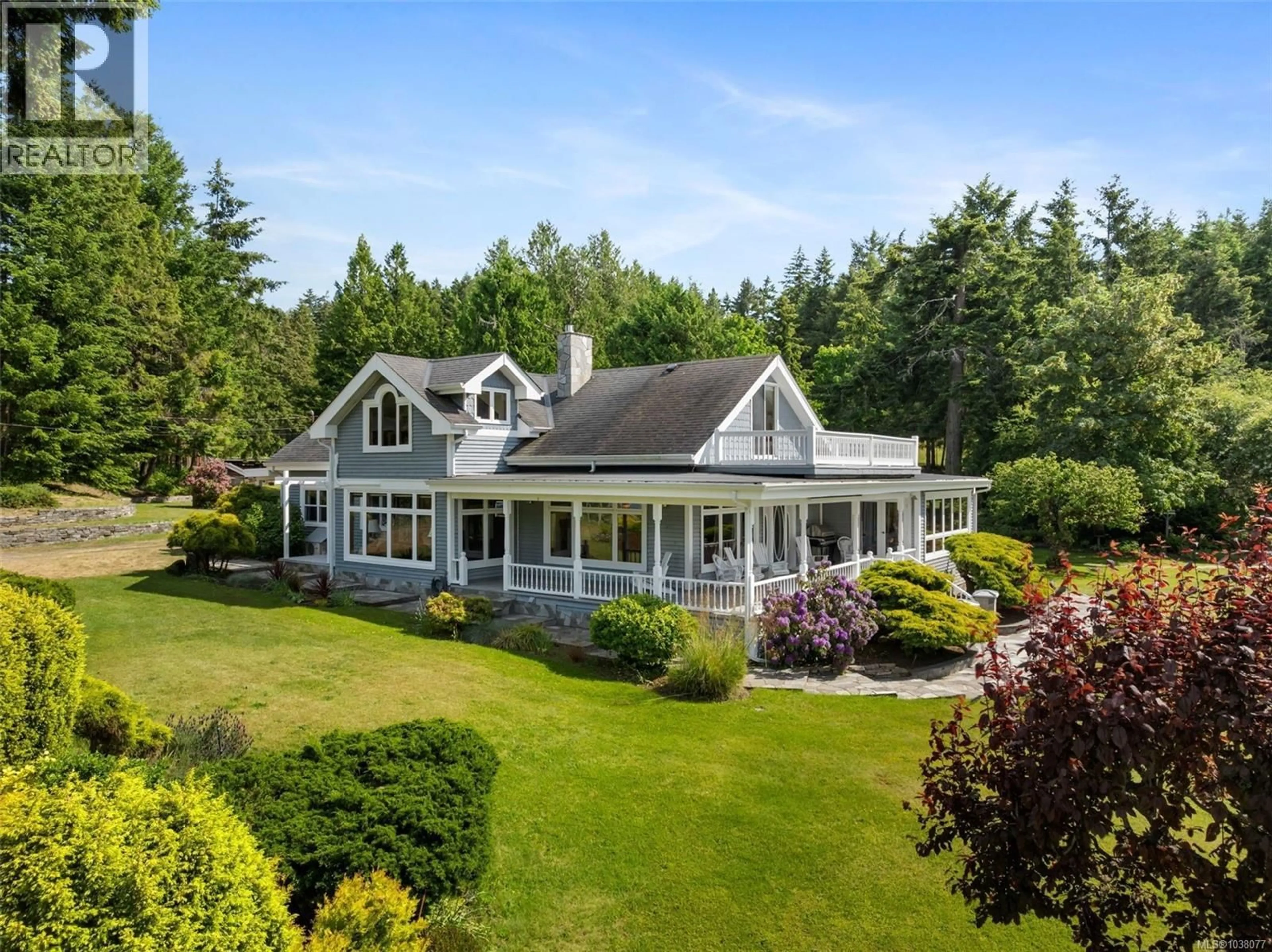A pic from outside/outdoor area/front of a property/back of a property/a pic from drone, water/lake/river/ocean view for 101 CHURCH BAY ROAD, Saturna Island British Columbia V0N2Y0
