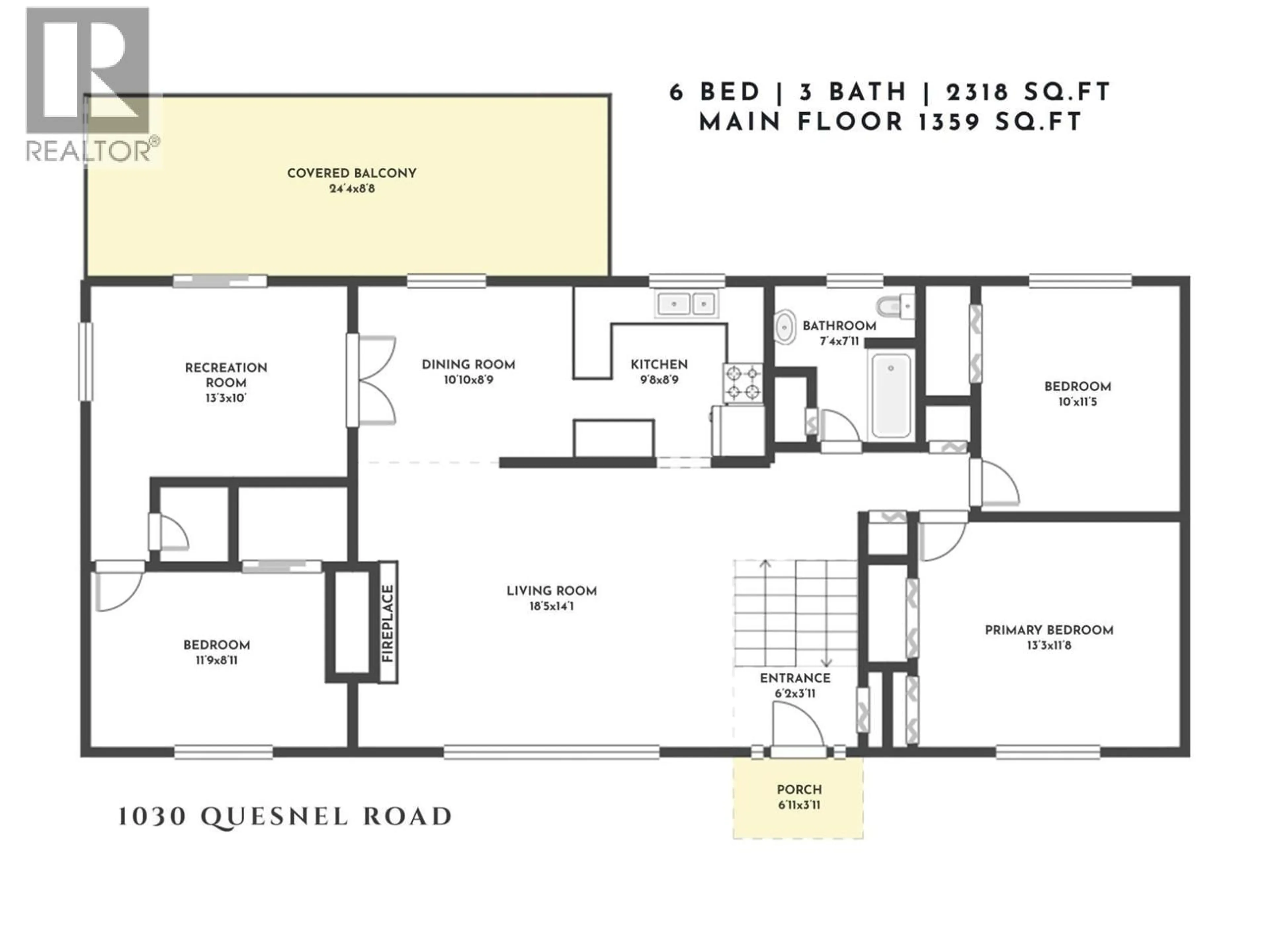 Floor plan for 1030 QUESNEL ROAD, Kelowna British Columbia V1Y3J9