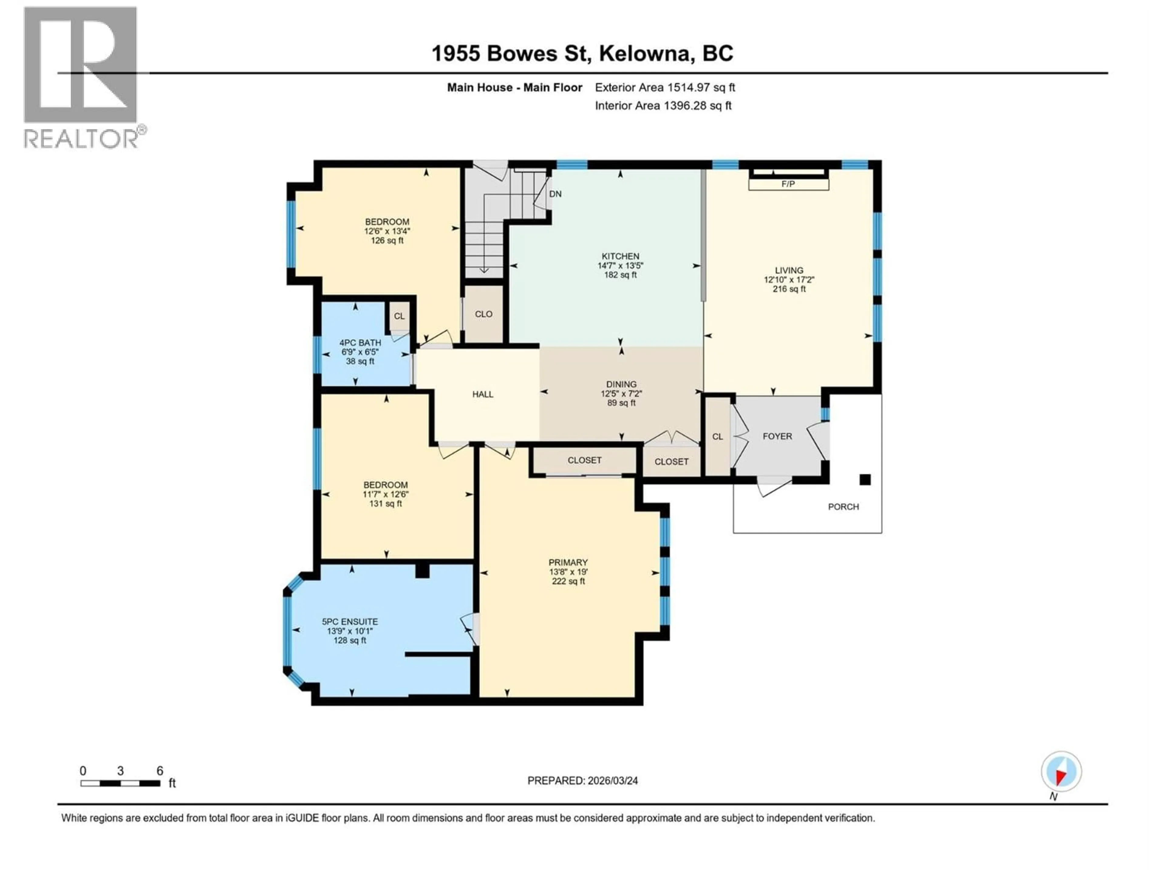 Floor plan for 1955 BOWES STREET, Kelowna British Columbia V1Y3C2