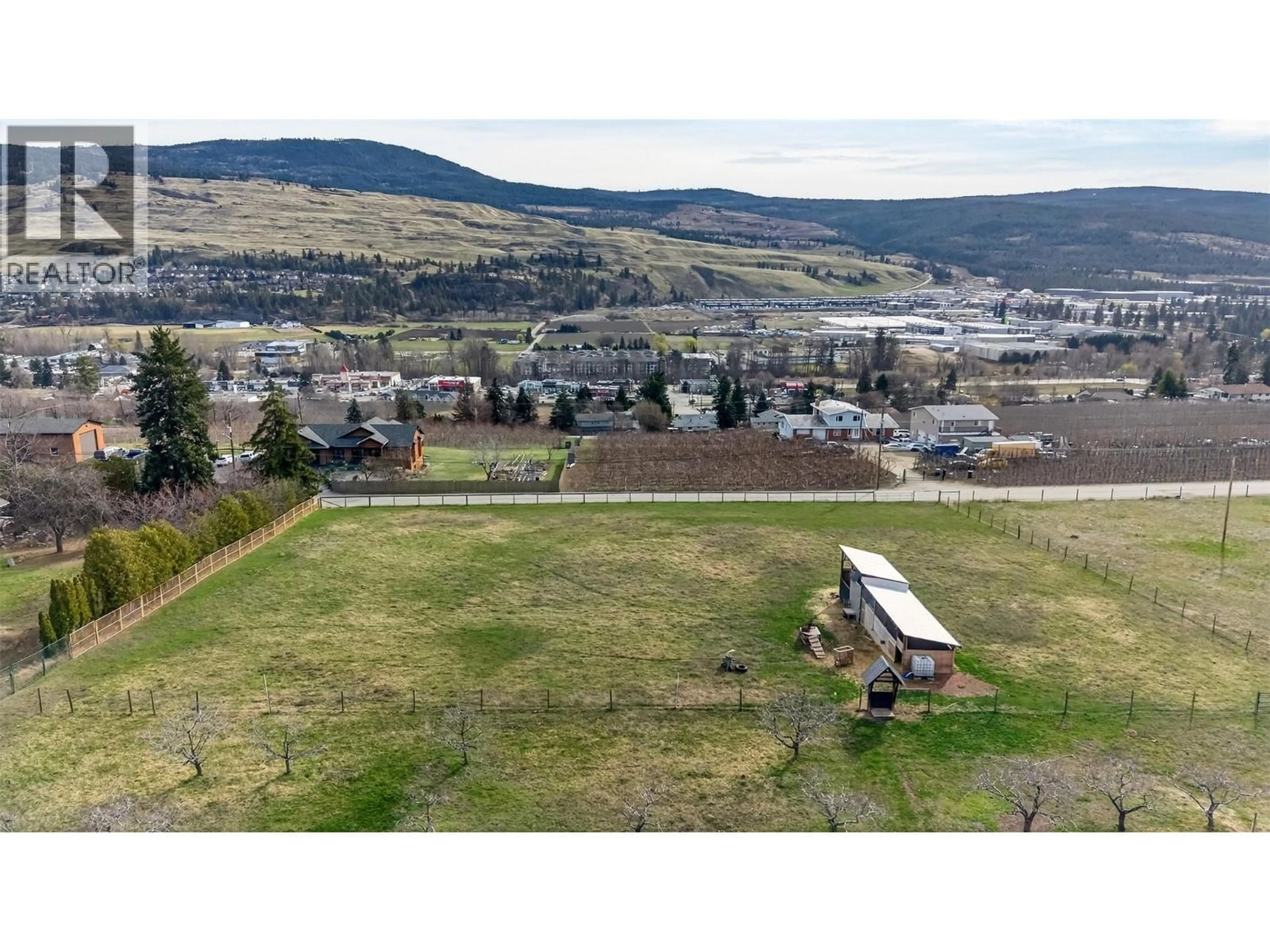 A pic from outside/outdoor area/front of a property/back of a property/a pic from drone, mountain view for 9931 SEATON ROAD, Lake Country British Columbia V4V1L4