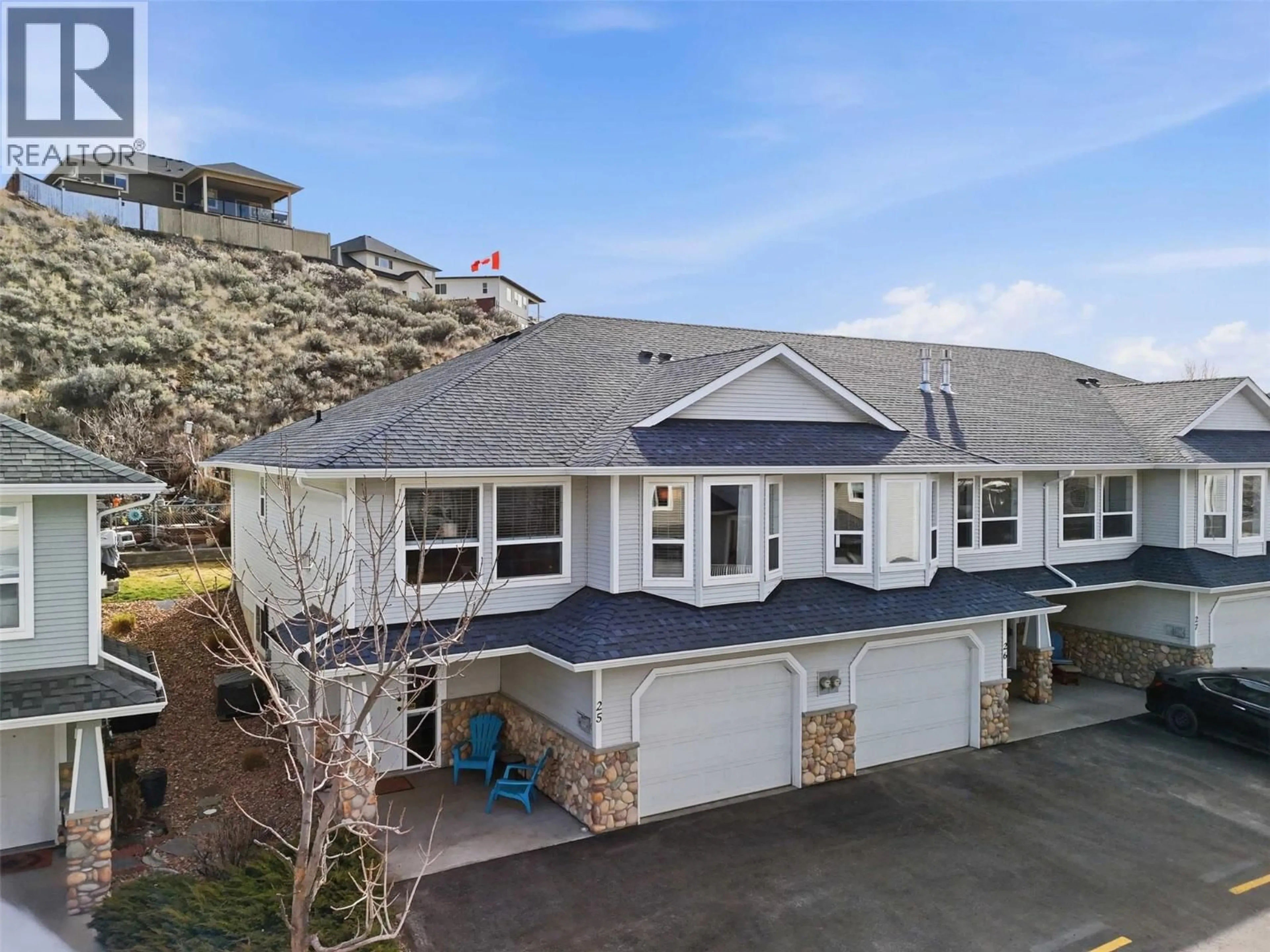 A pic from outside/outdoor area/front of a property/back of a property/a pic from drone, unknown for 25 - 1104 QUAIL DRIVE, Kamloops British Columbia V2B8S6