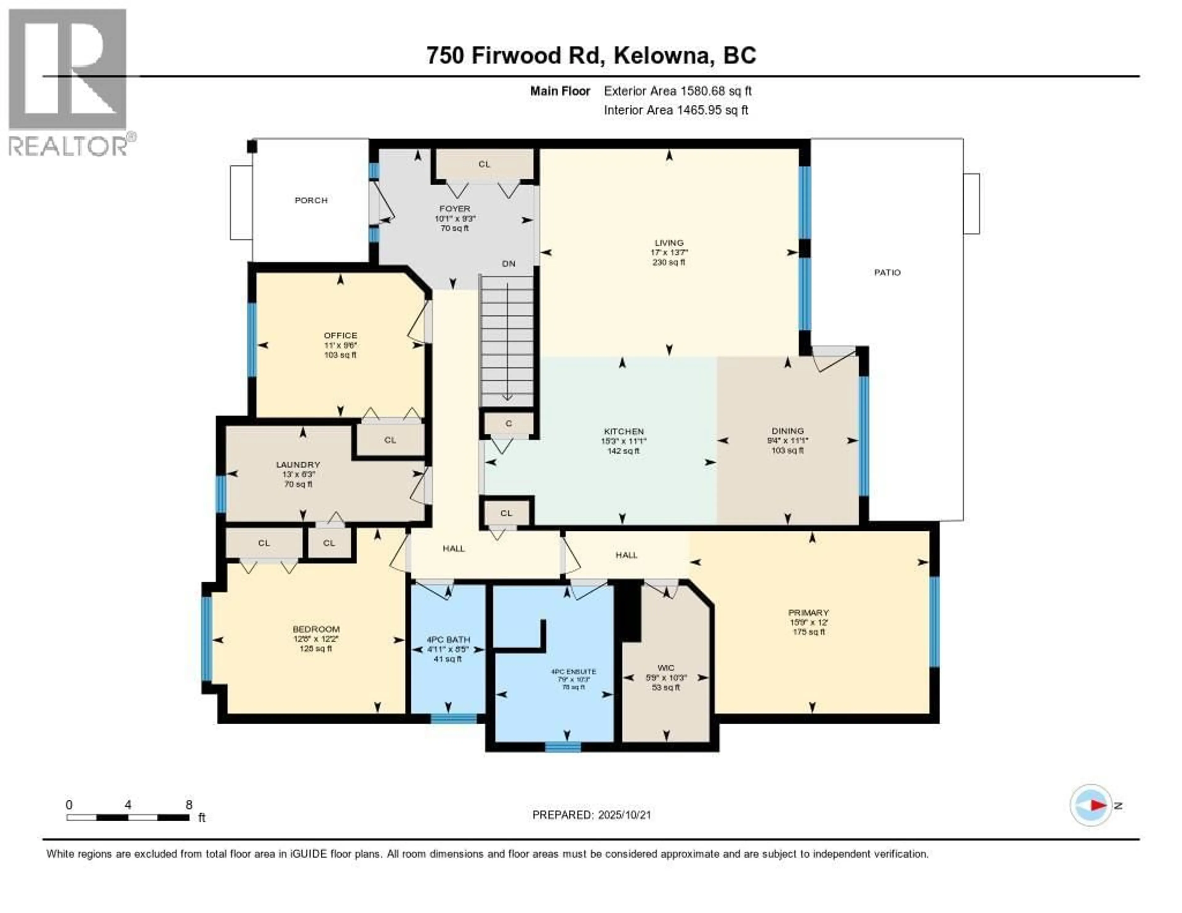 Floor plan for 750 FIRWOOD ROAD, Kelowna British Columbia V1Z3V5