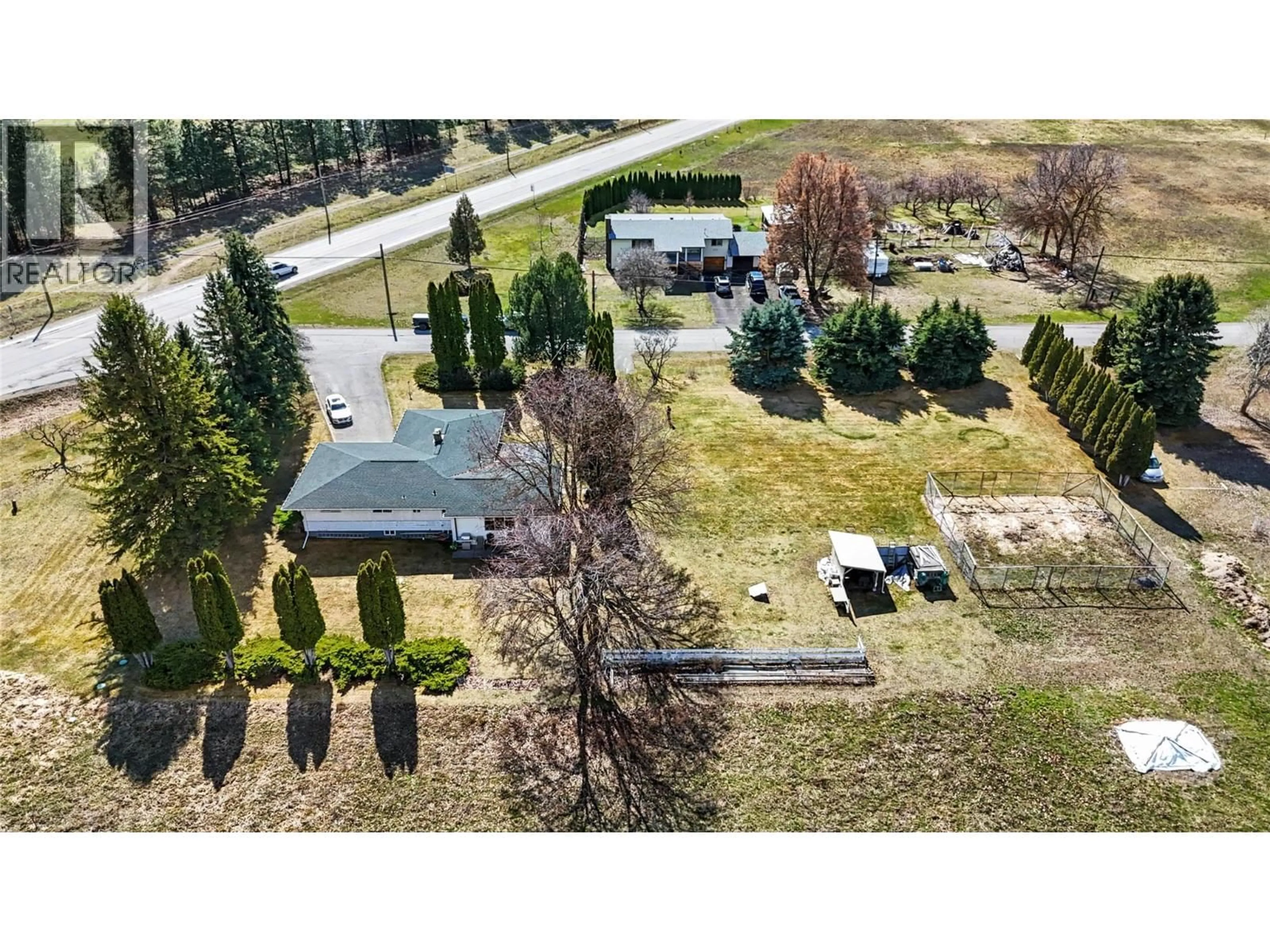 A pic from outside/outdoor area/front of a property/back of a property/a pic from drone, forest/trees view for 4065 CANNING ROAD, Grand Forks British Columbia V0H1H5