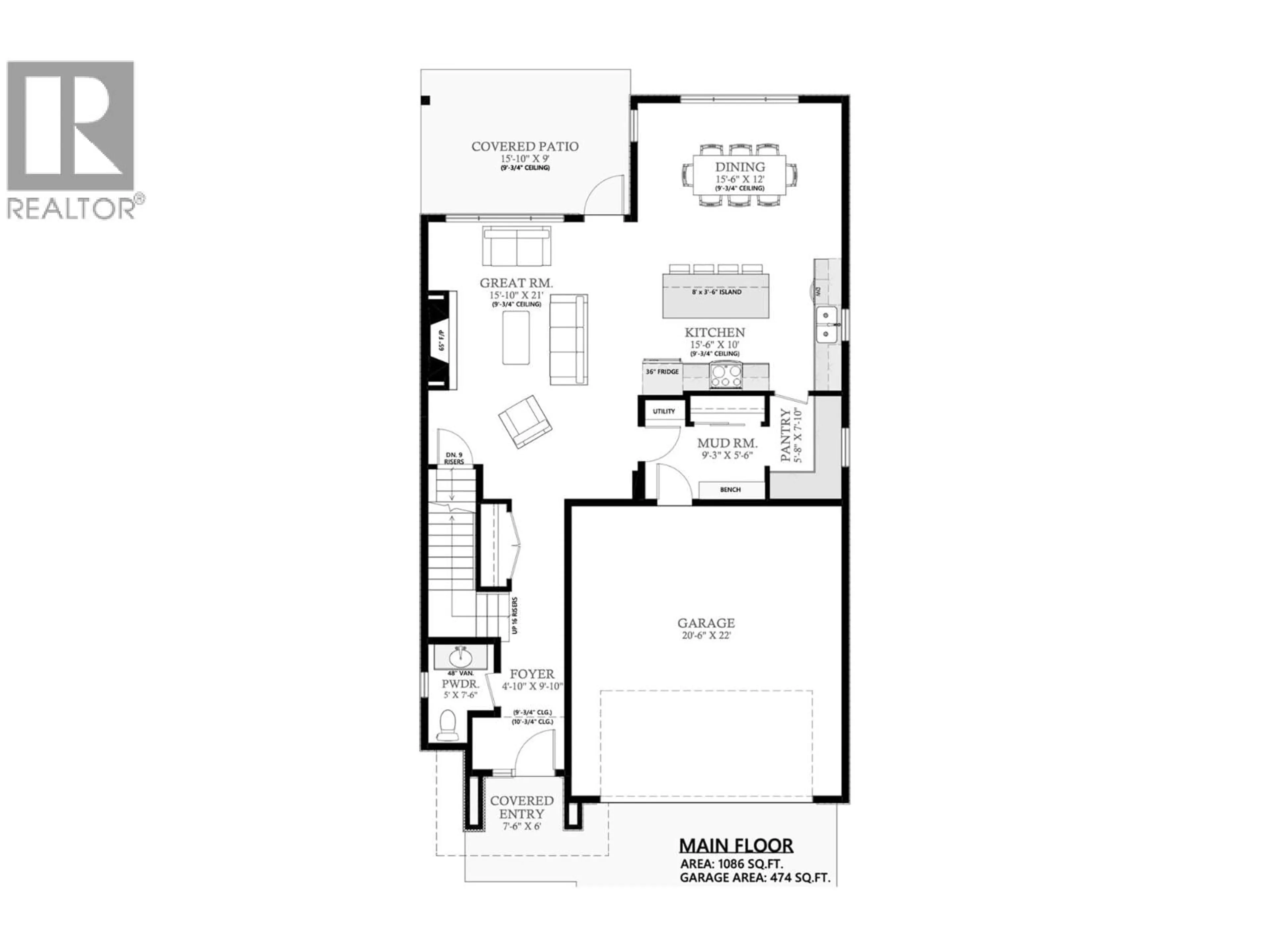 Floor plan for 908 BULL CRESCENT, Kelowna British Columbia V2Y4N2