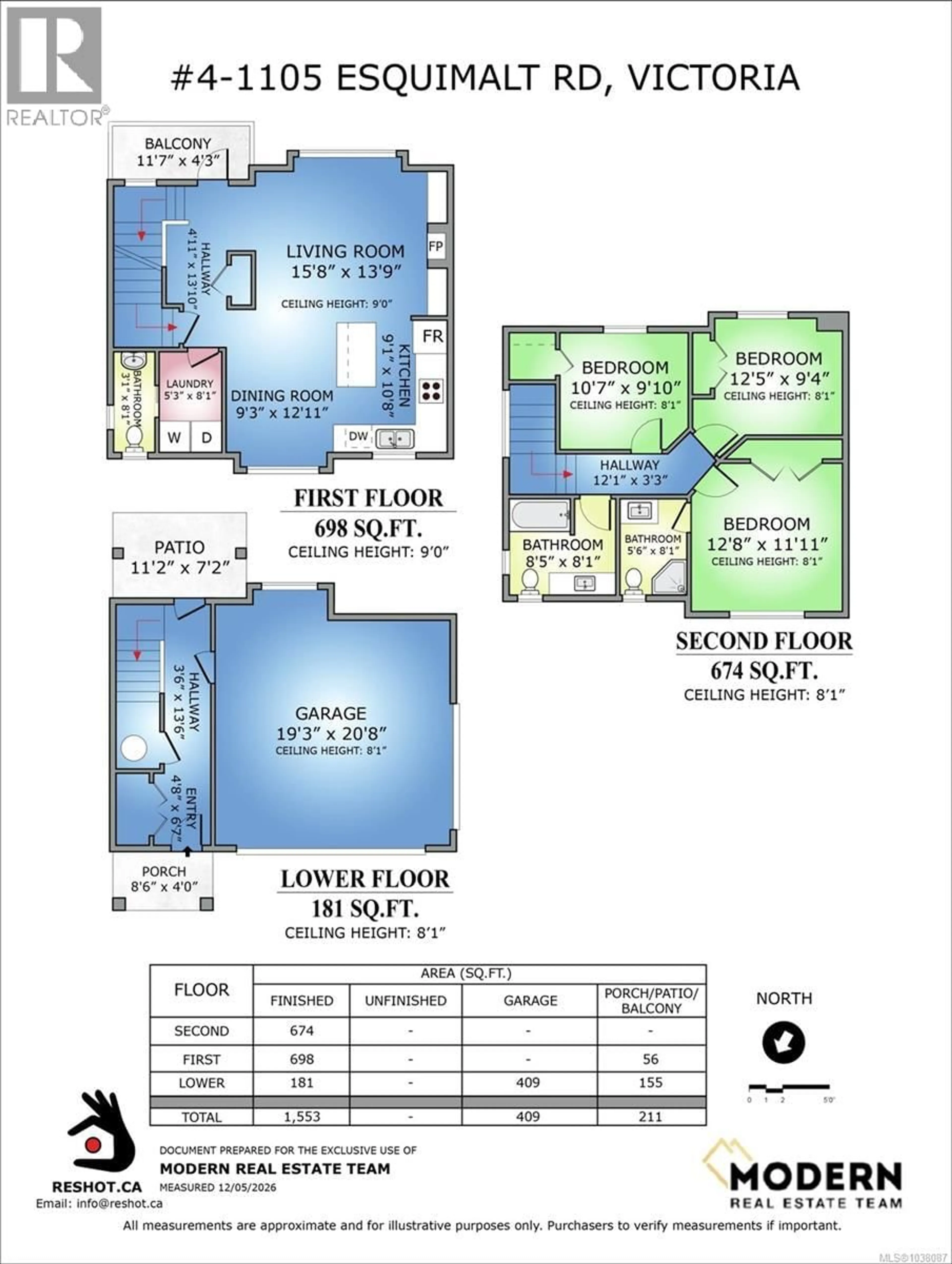 Floor plan for 4 - 1105 ESQUIMALT ROAD, Esquimalt British Columbia V9A3N5
