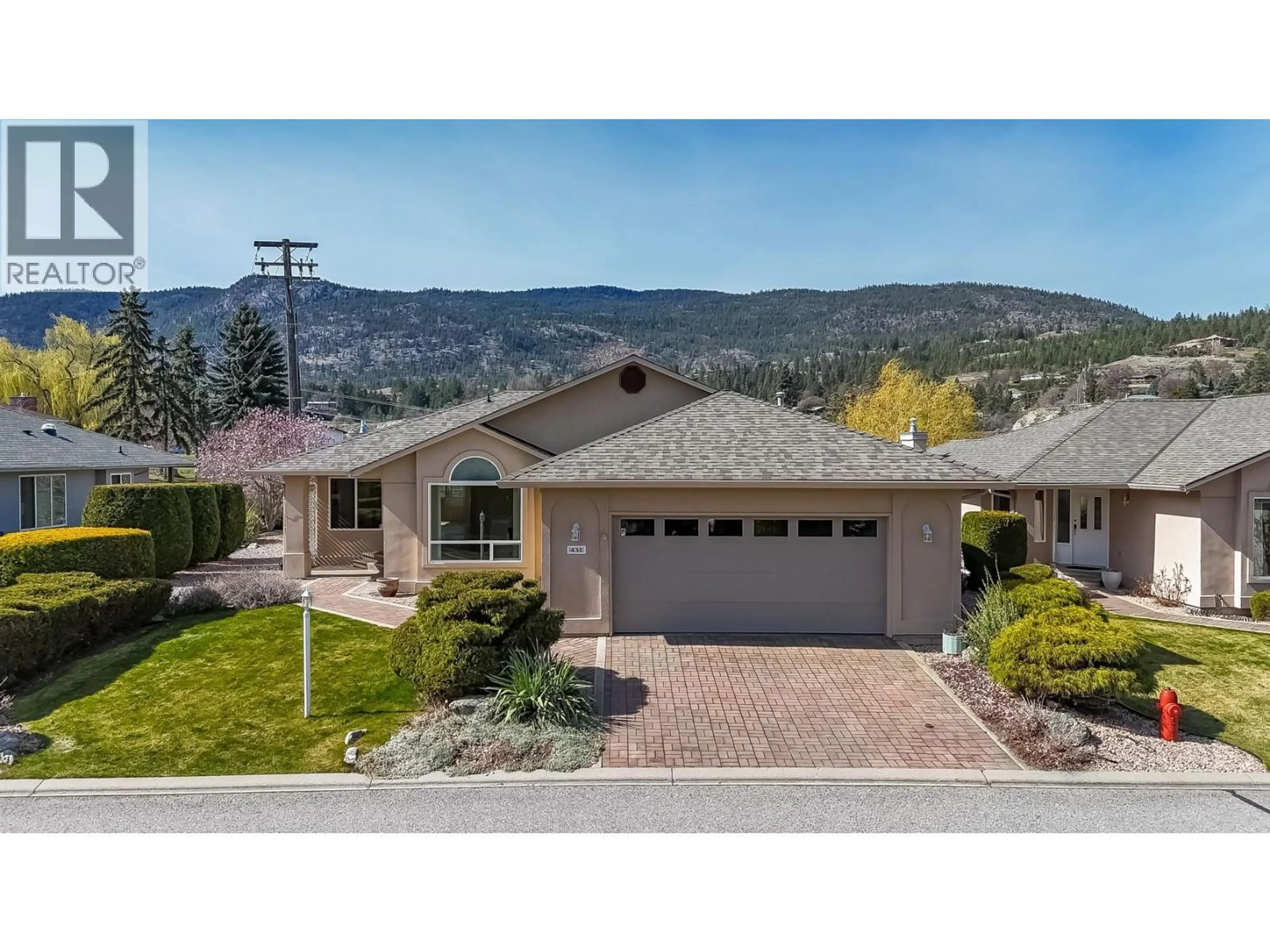 A pic from outside/outdoor area/front of a property/back of a property/a pic from drone, mountain view for 434 RIDGE ROAD, Penticton British Columbia V2A8N7