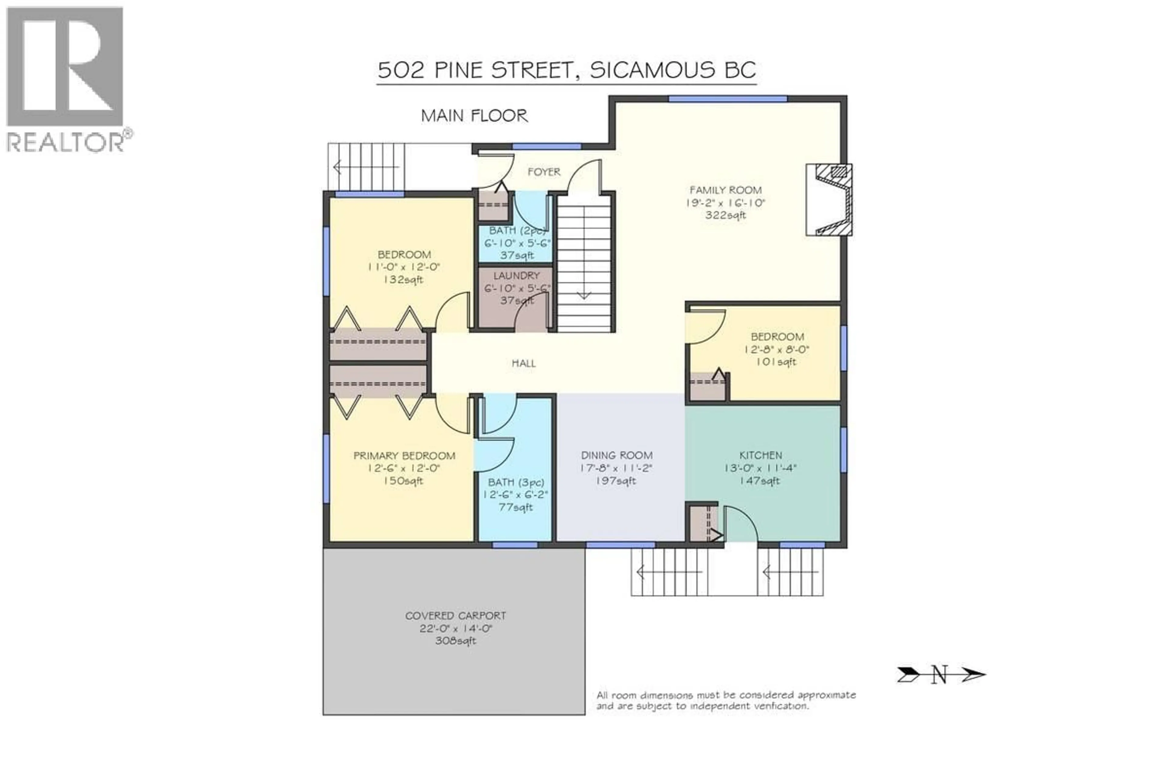 Floor plan for 502 PINE STREET, Sicamous British Columbia V0E2V0