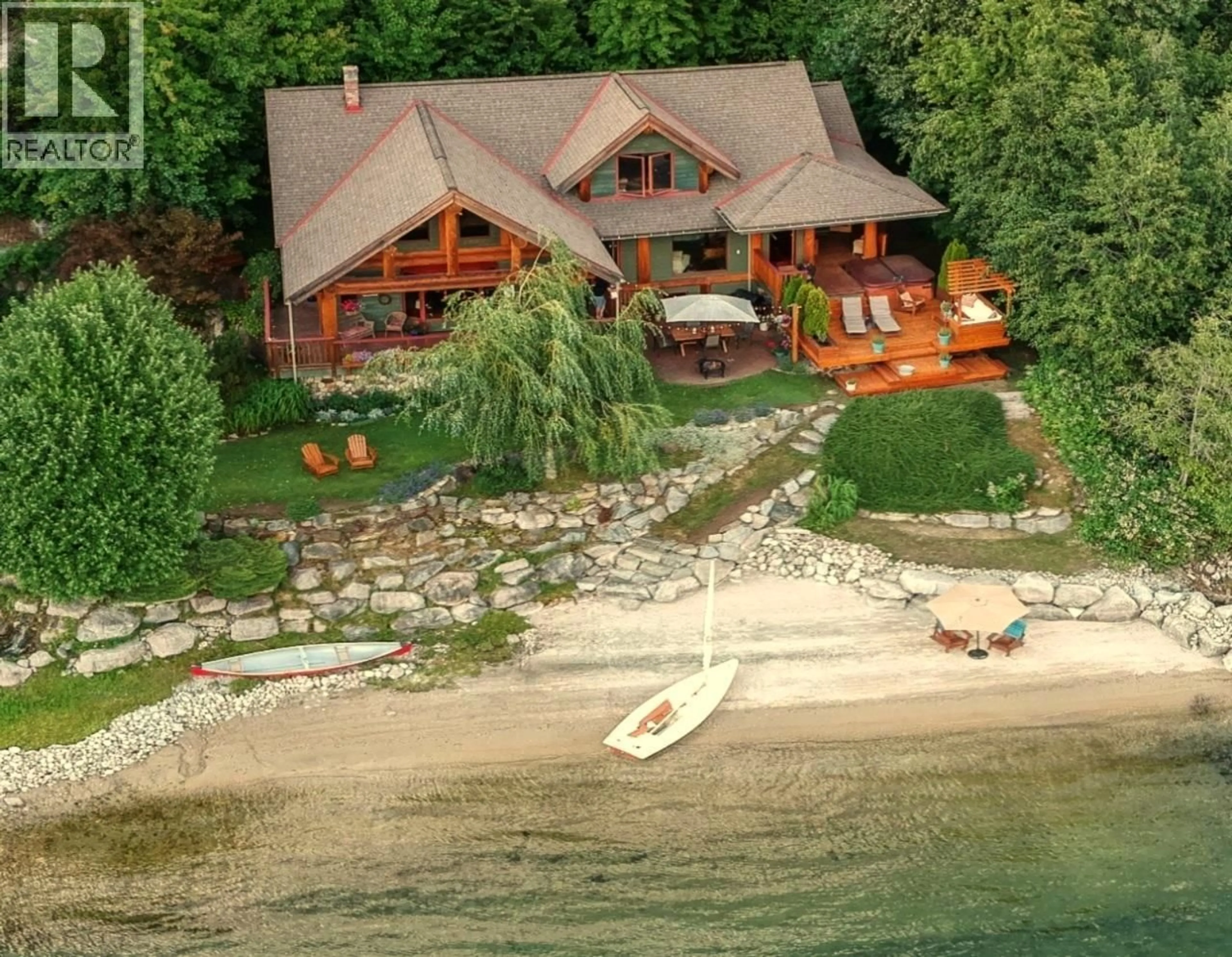 A pic from outside/outdoor area/front of a property/back of a property/a pic from drone, water/lake/river/ocean view for 3140 3A HIGHWAY, Nelson British Columbia V1L6M7